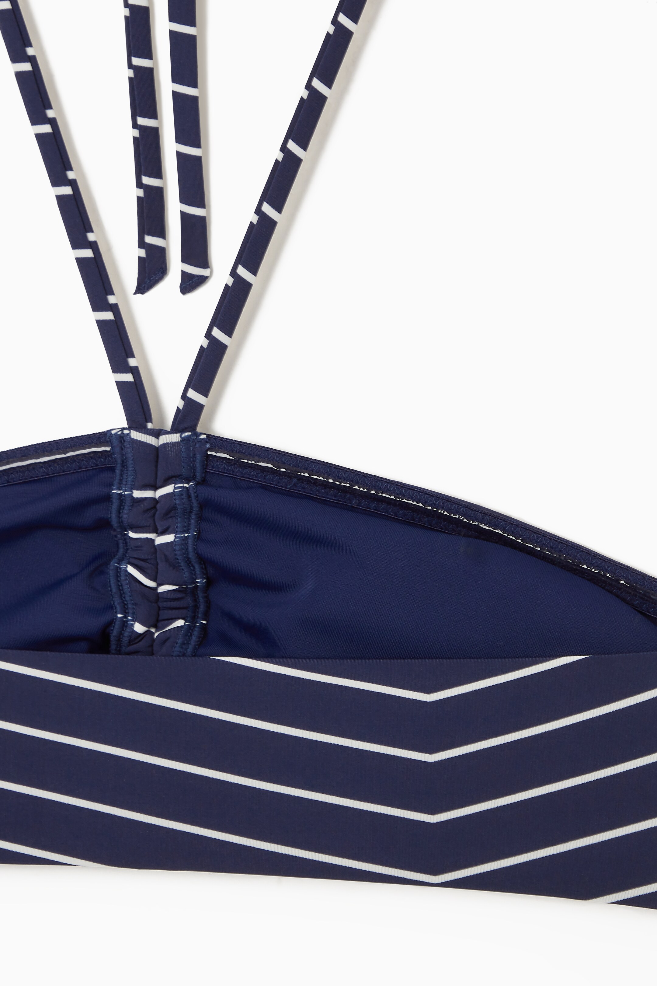 Grösseres Bild ansehen: BANDEAU-BIKINIOBERTEIL MIT NECKHOLDER - NAVYBLAU/GESTREIFT - DAMEN | H&M CH 3