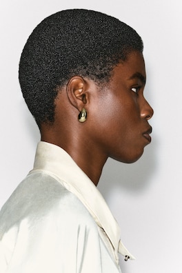 CURVED DOMED EARRINGS — GOLD 2