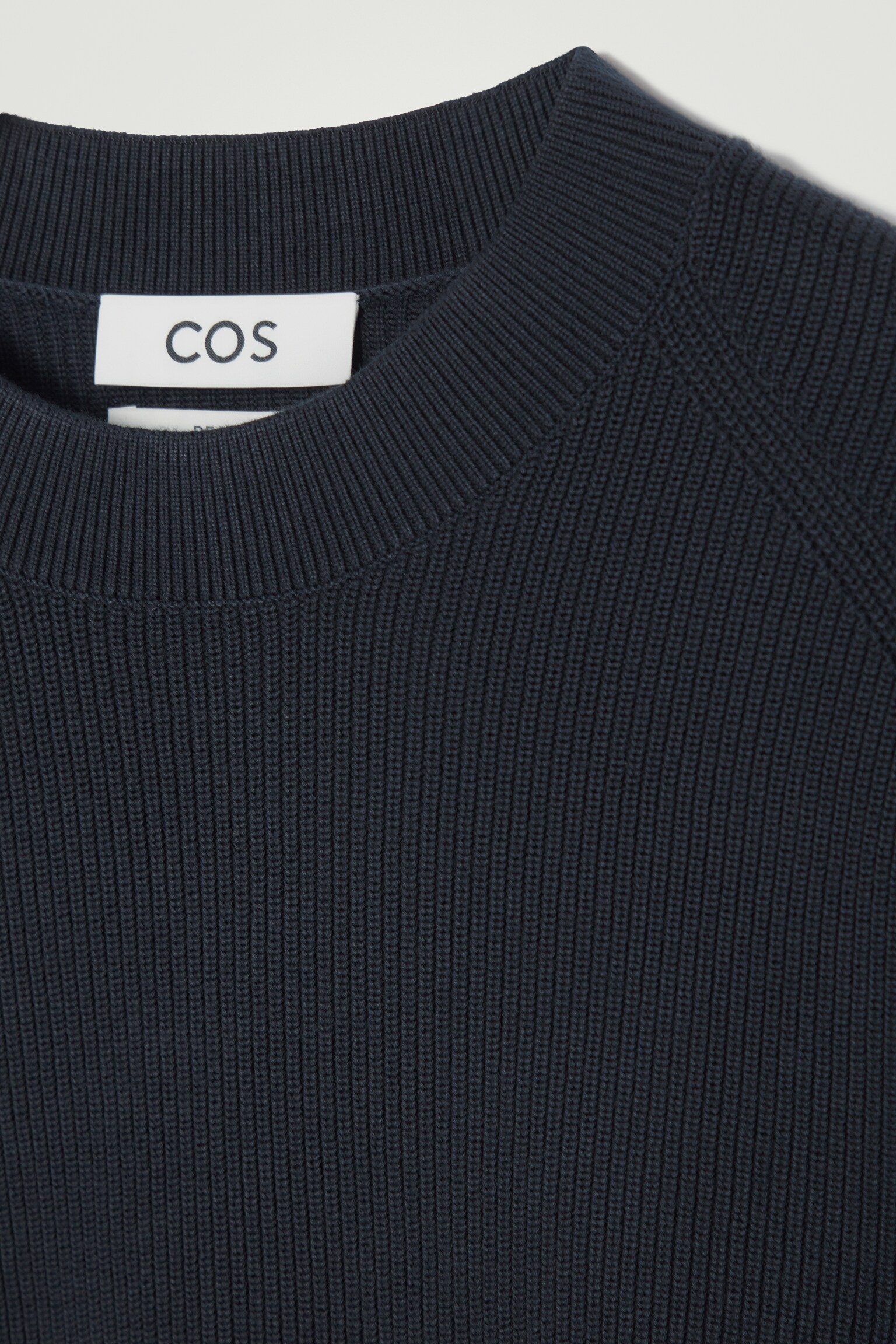 PULL REGULAR EN MAILLE DE COTON CÔTELÉE - BLEU MARINE - 2