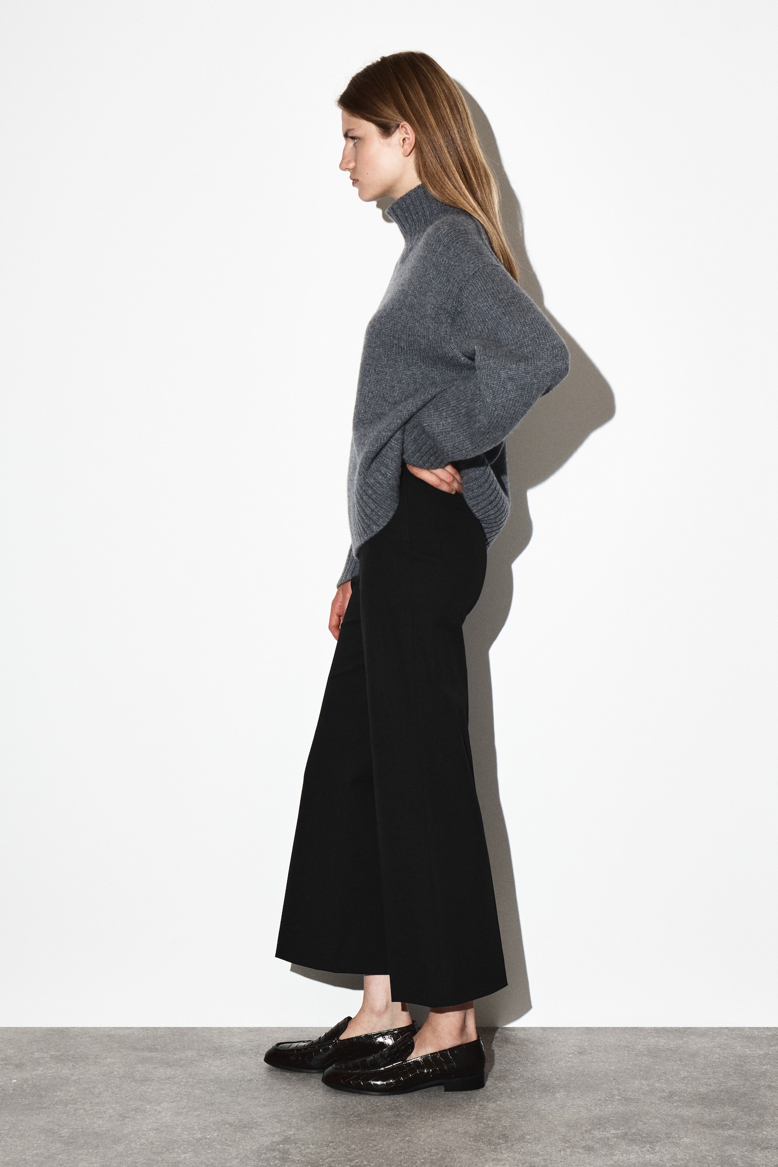 PANTALONI SARTORIALI CROPPED - NERO - 6