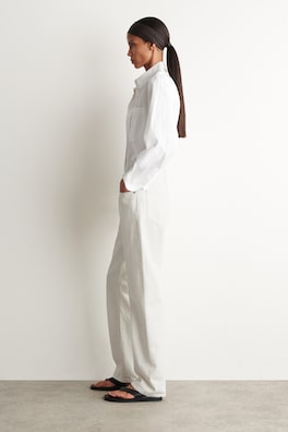 CHORD STRAIGHT-LEG JEANS — WHITE 4
