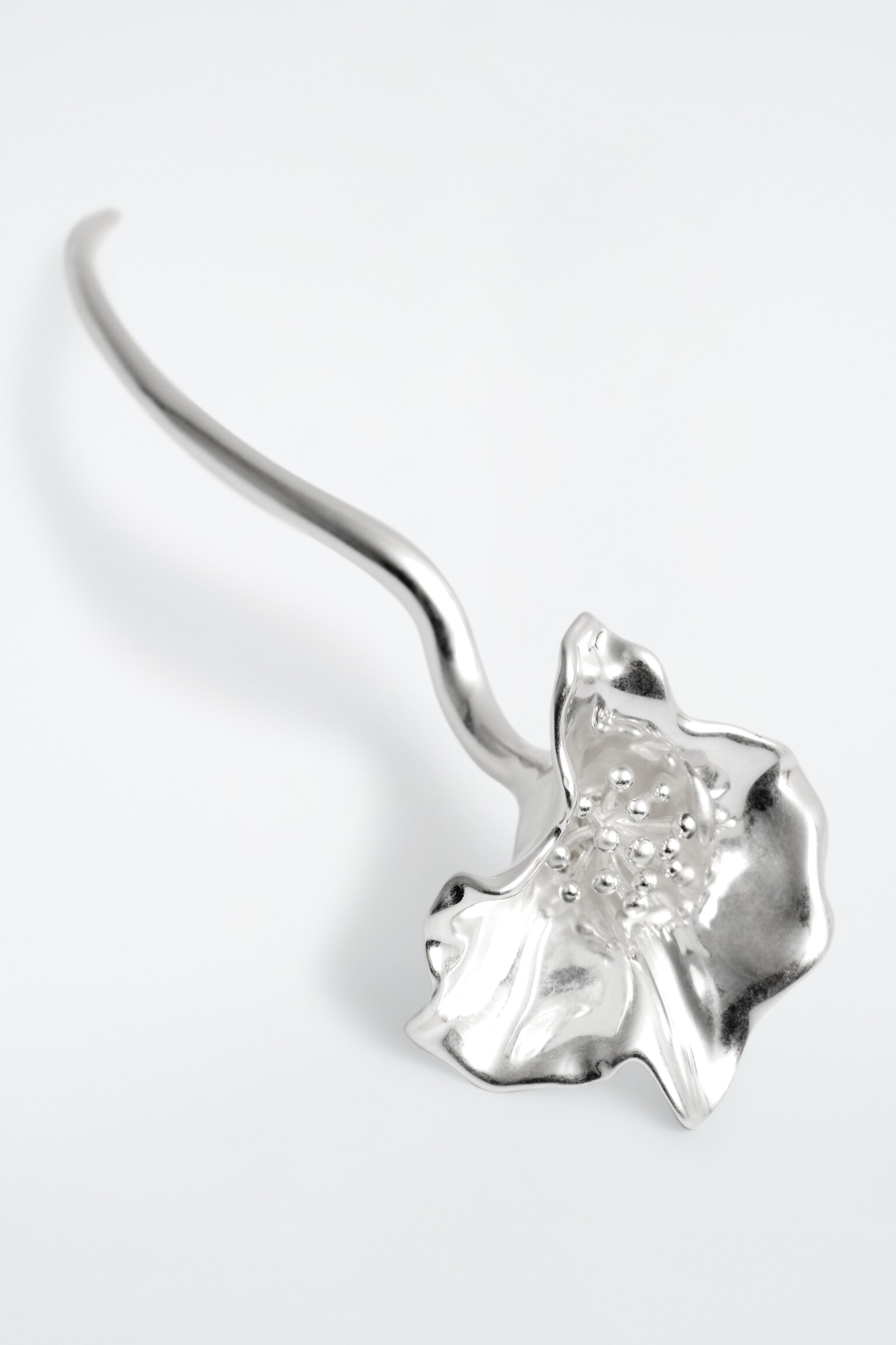 HORQUILLA CON FLOR - PLATEADO - 3