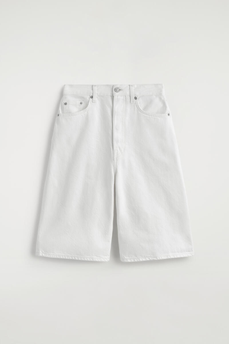 Knee-Length Denim Shorts