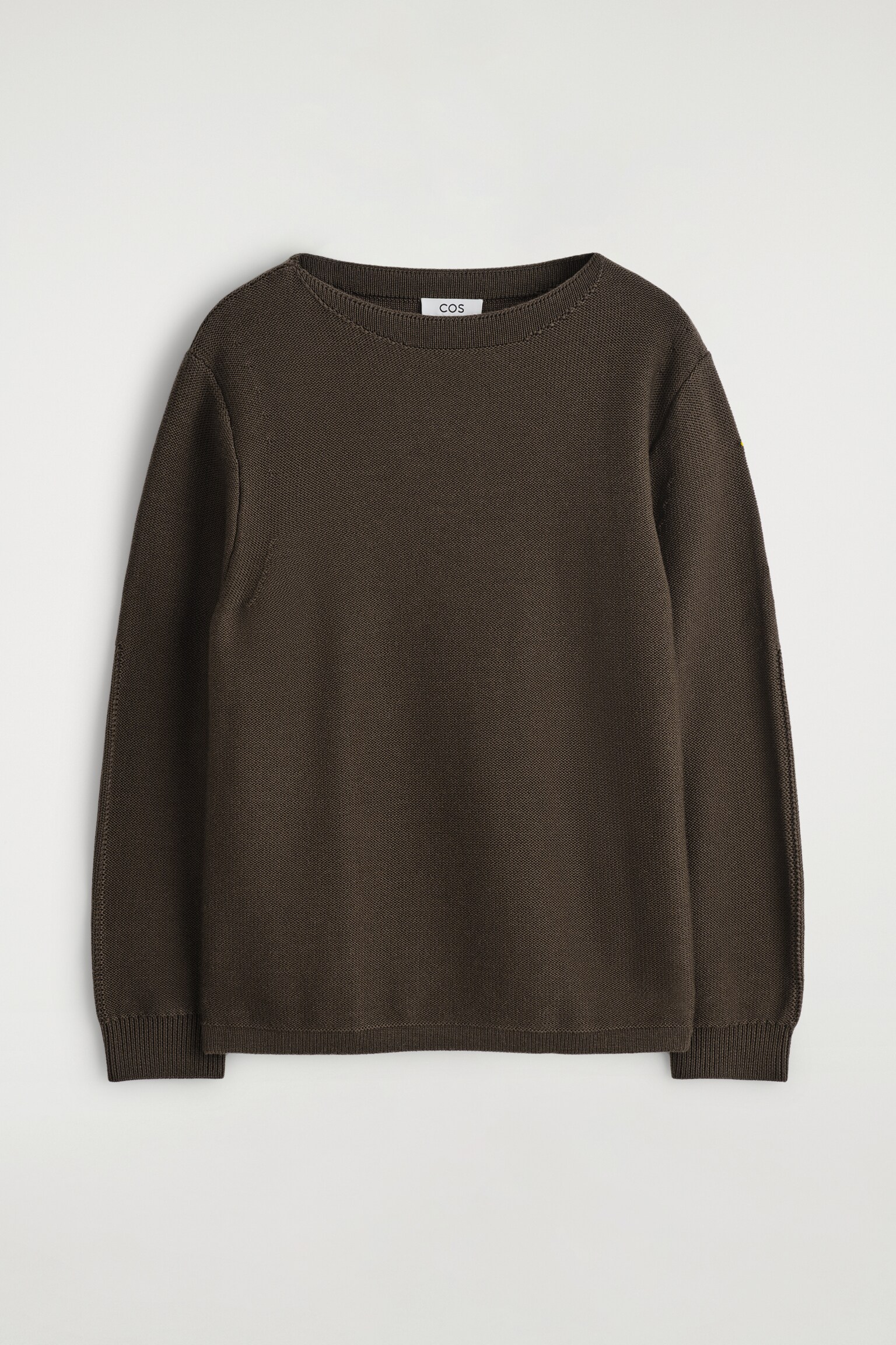 JERSEY DE LANA CON CUELLO BARCO - MARRÓN OSCURO - 2