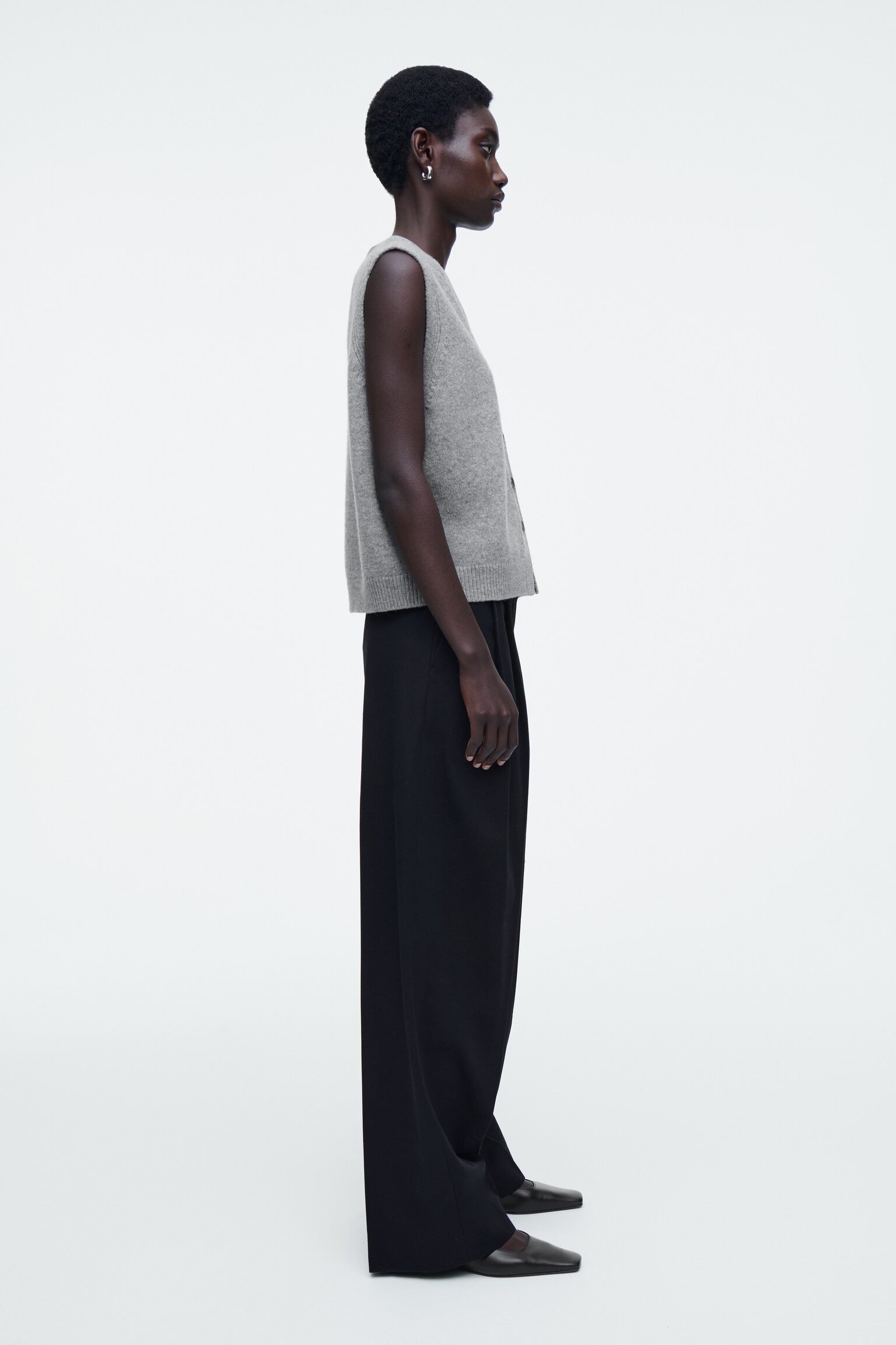 PANTALON DÉCONTRACTÉ LARGE EN COTON - BLEU MARINE/KAKI - 6