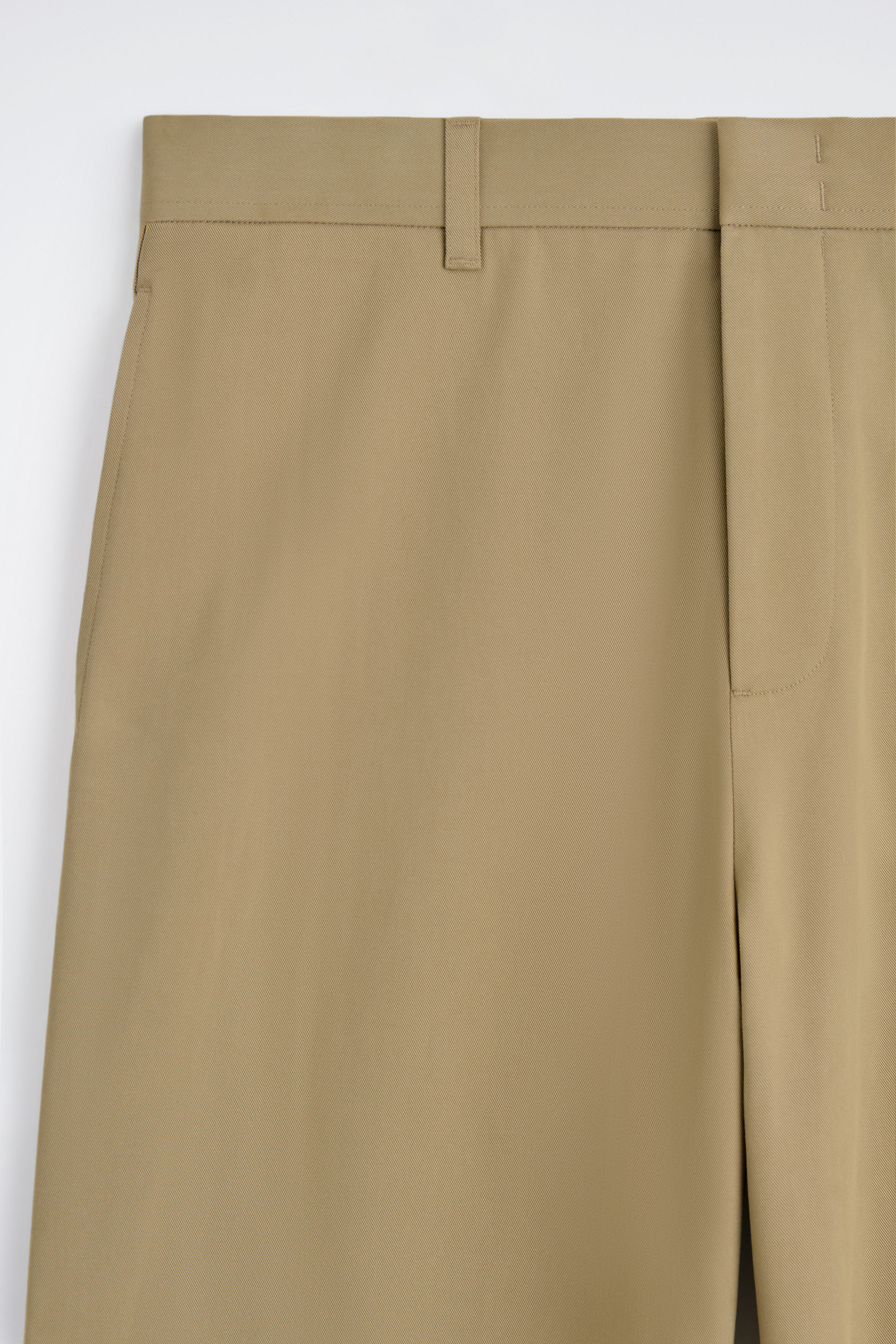 COTTON WIDE-LEG CHINOS - BEIGE | COS