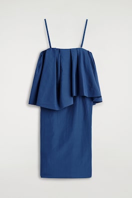 LAYERED BANDEAU MIDI DRESS — INK 6