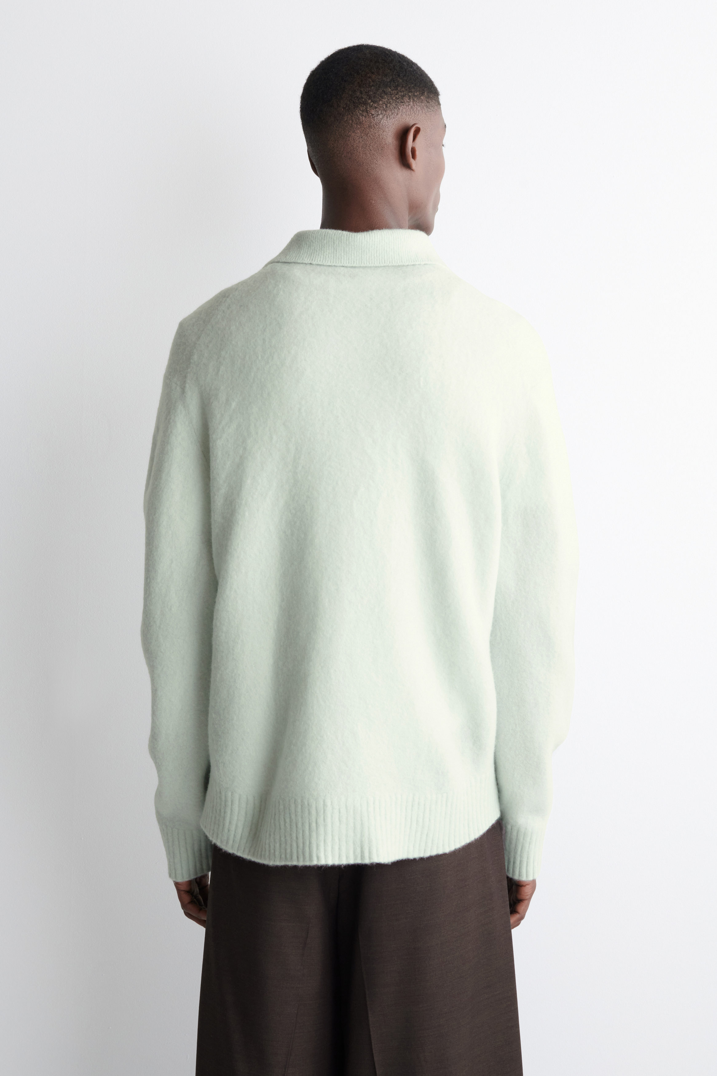 BRUSHED-WOOL POLO SHIRT - thumbnail 9