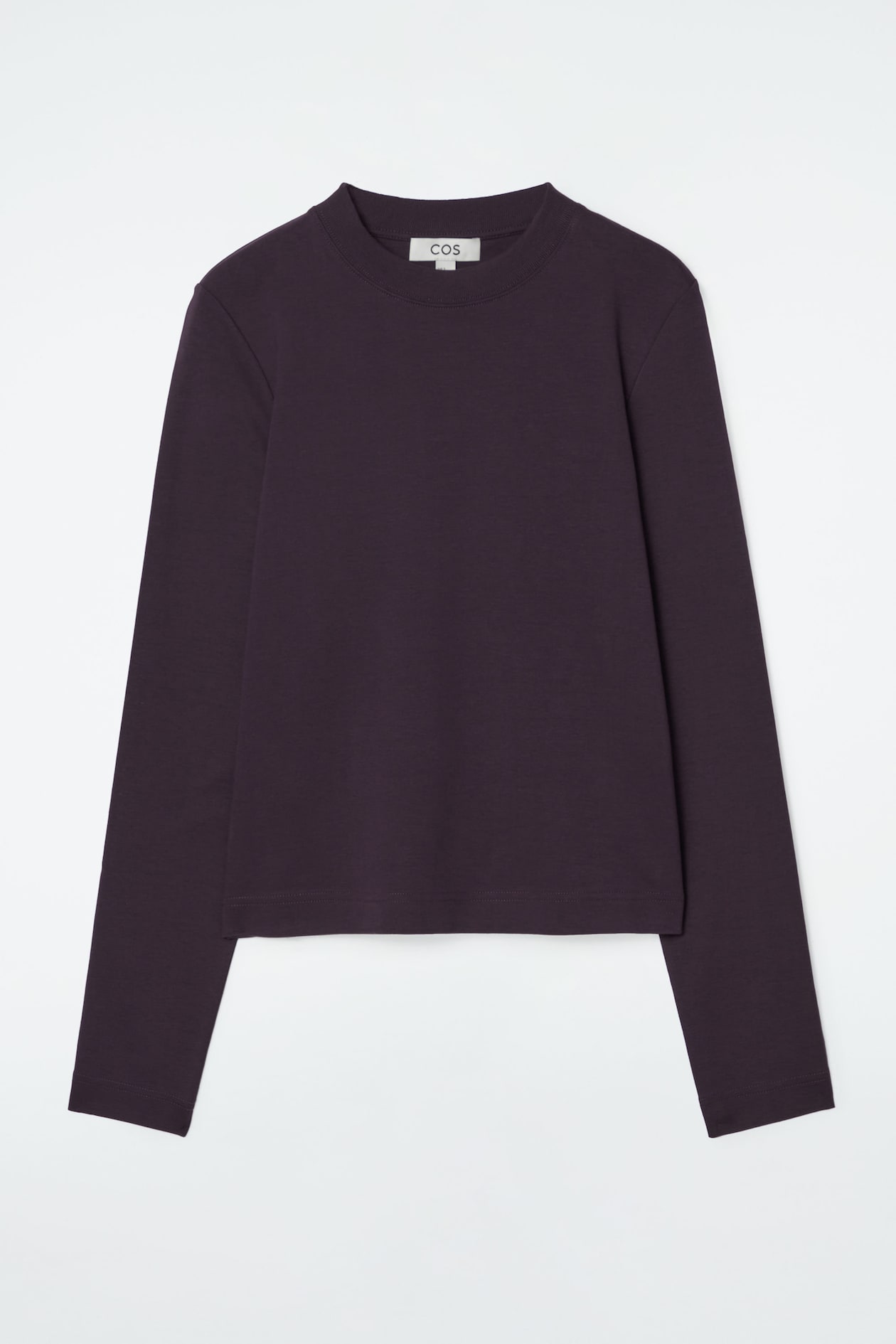 T-SHIRT À MANCHES LONGUES REGULAR ÉLÉGANT - VIOLET FONCÉ | COS