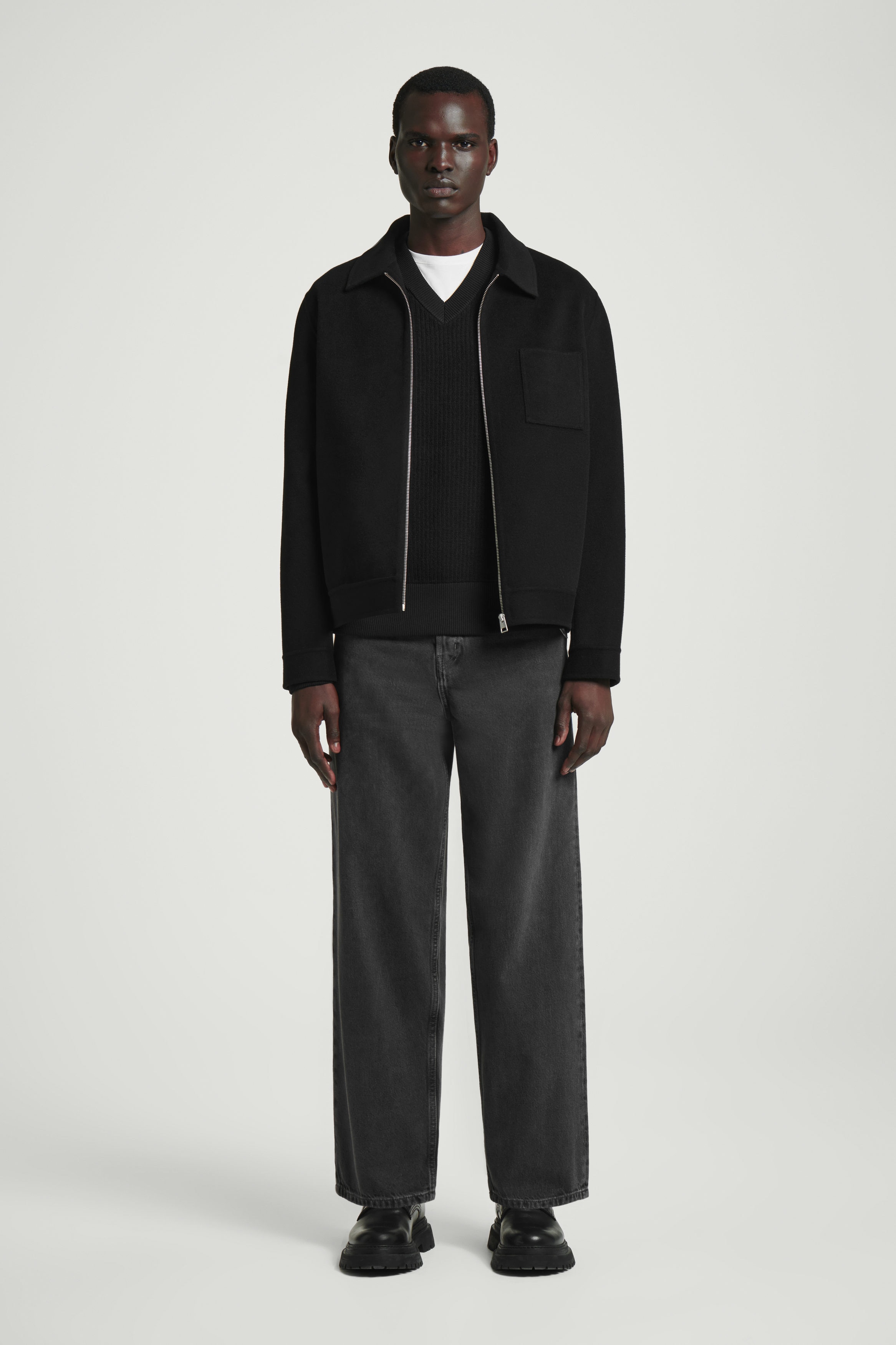 philme Harrington jacket black サイズ2 BACK SATIN | HARRINGTON JACKET(02(MEN) BLACK/ブラック): ATON