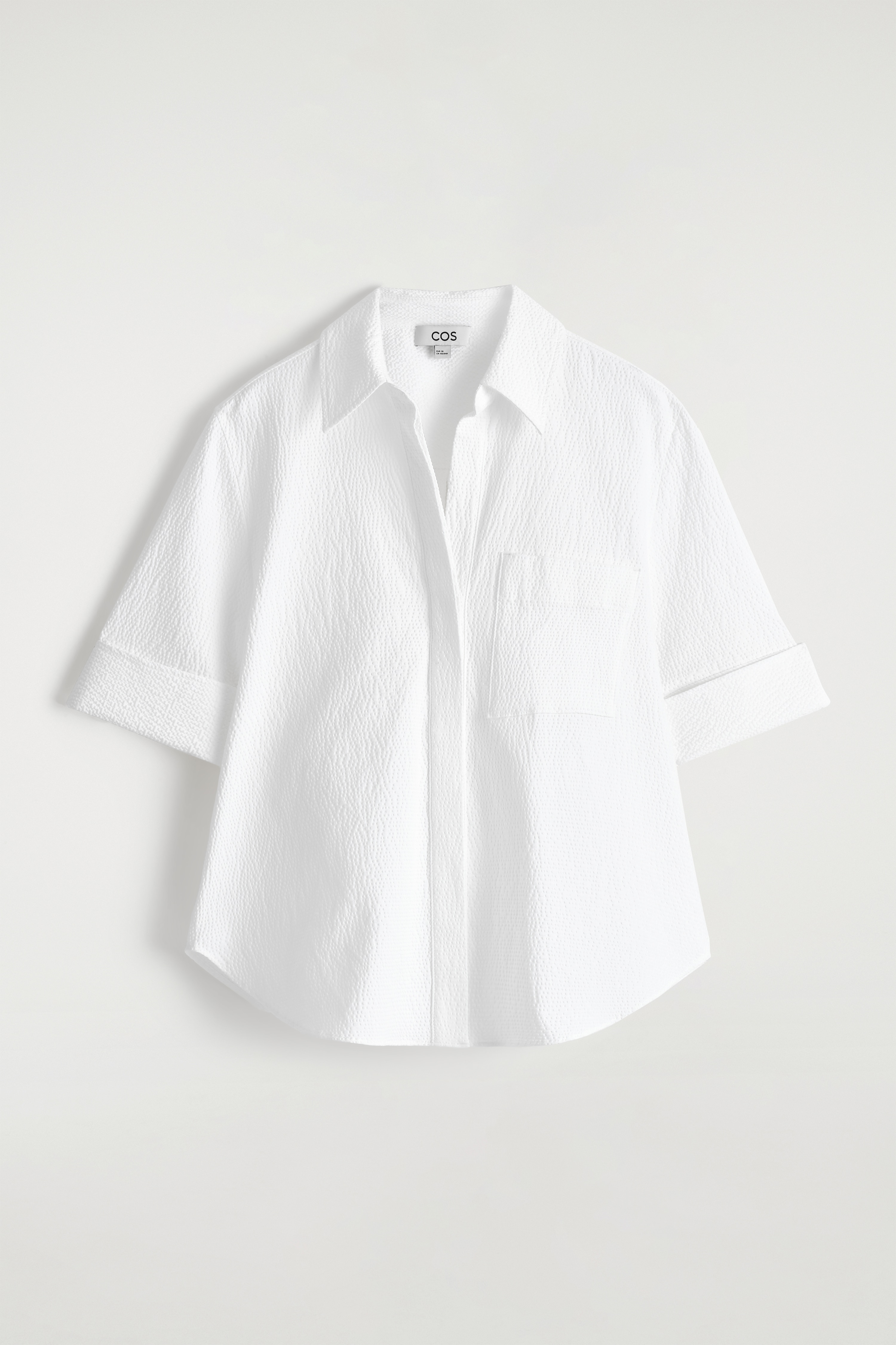STRIPED SEERSUCKER SHIRT - WHITE/BROWN / BLACK / STRIPED