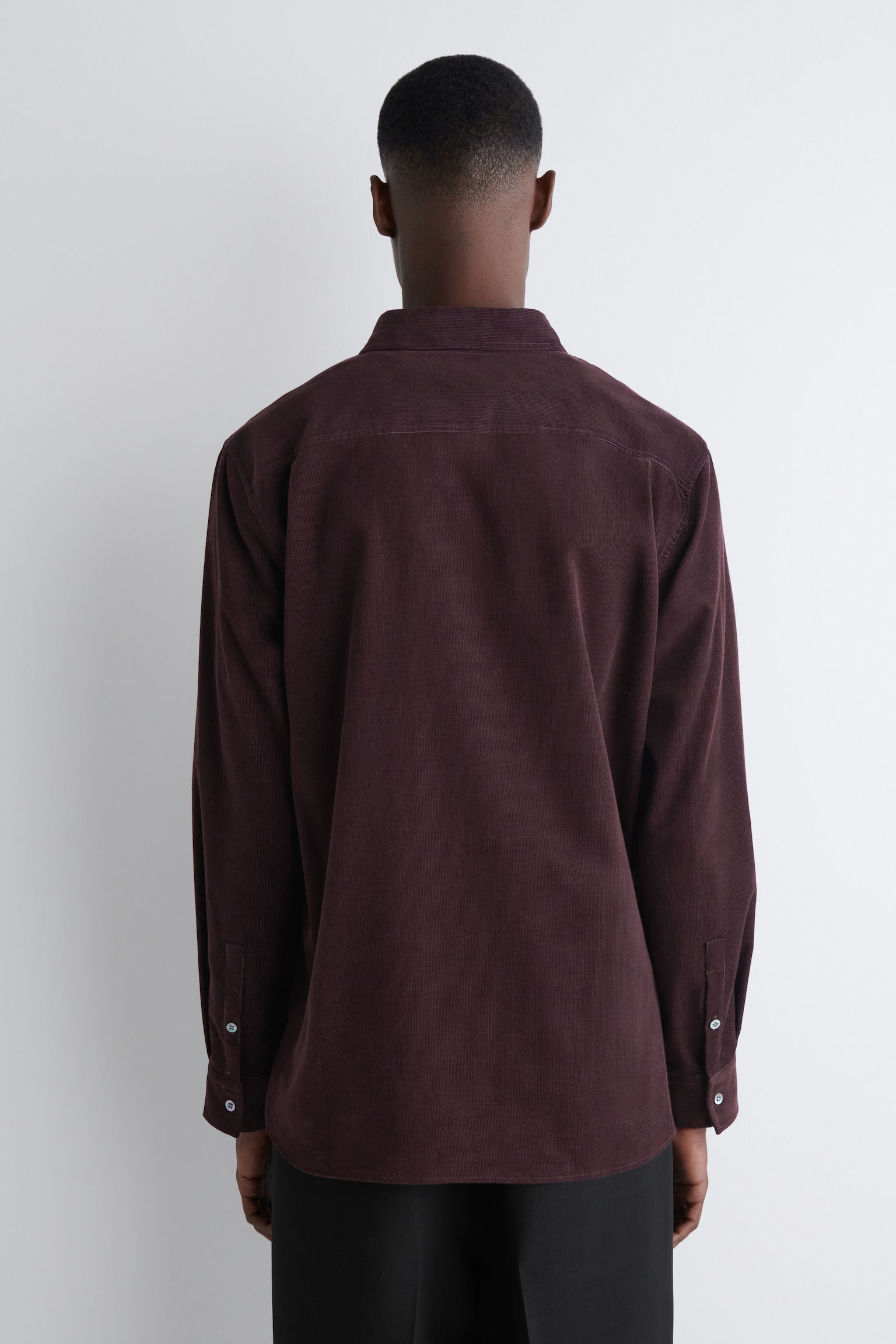 RELAXOVANÁ MANŠESTROVÁ KOŠILE - VÍNOVÁ/DARK KHAKI / PRINTED - 3