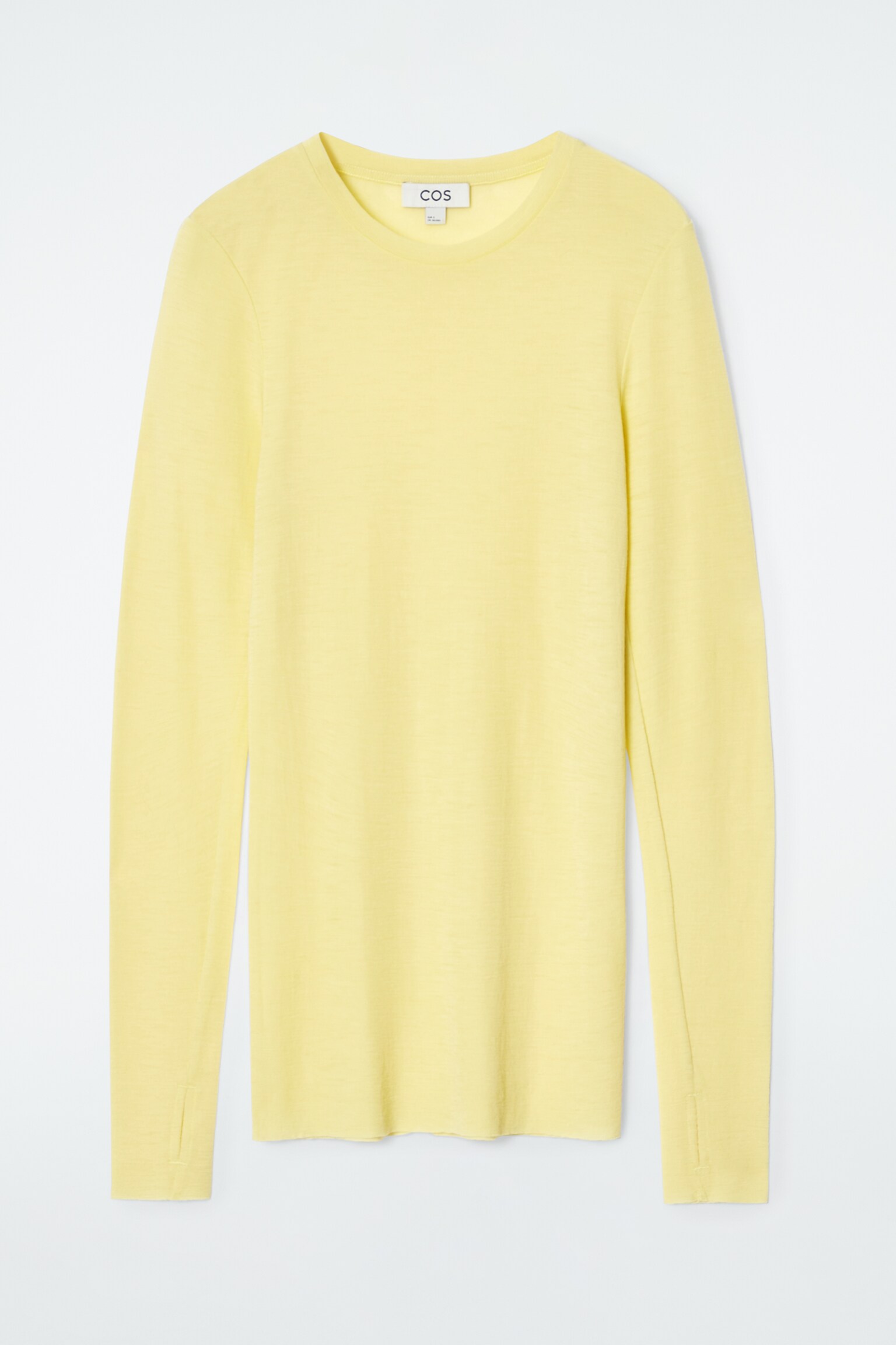 CREW-NECK MERINO WOOL TOP - LIGHT YELLOW/OFF-WHITE/BLACK/STEEL BLUE/MULTICOLOURED/BROWN