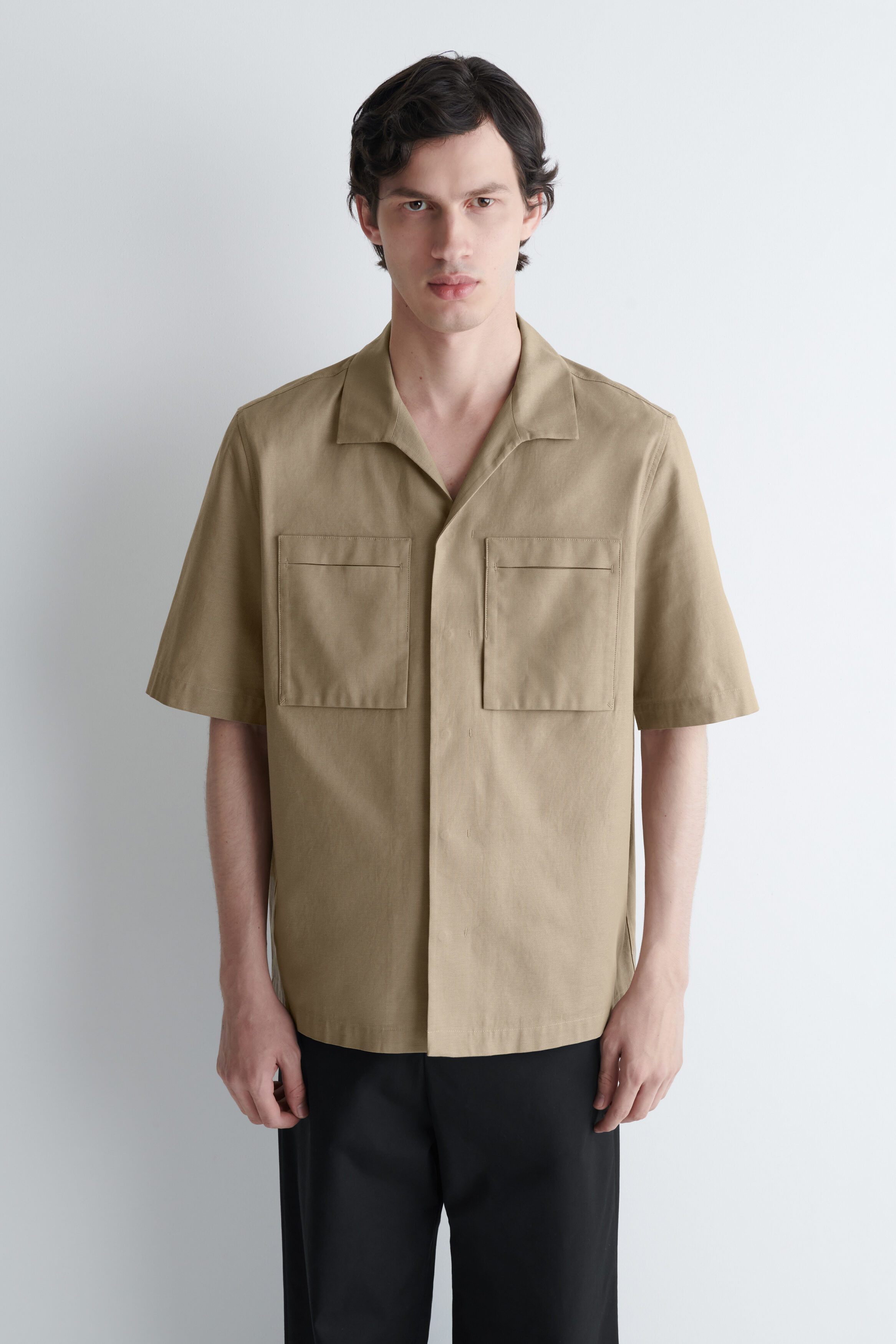 COTTON UTILITY SHIRT - BEIGE | COS US