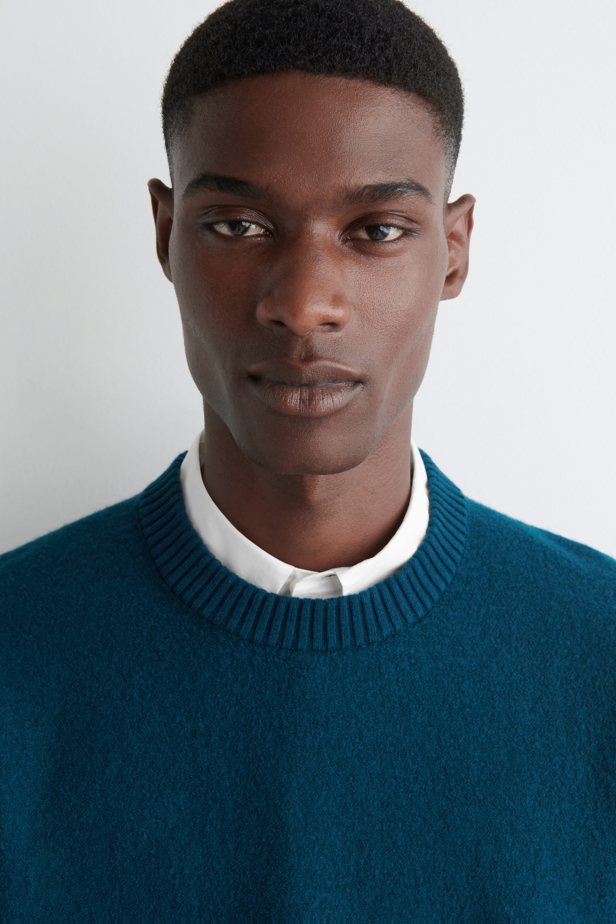 BOILED-WOOL CREW-NECK SWEATER