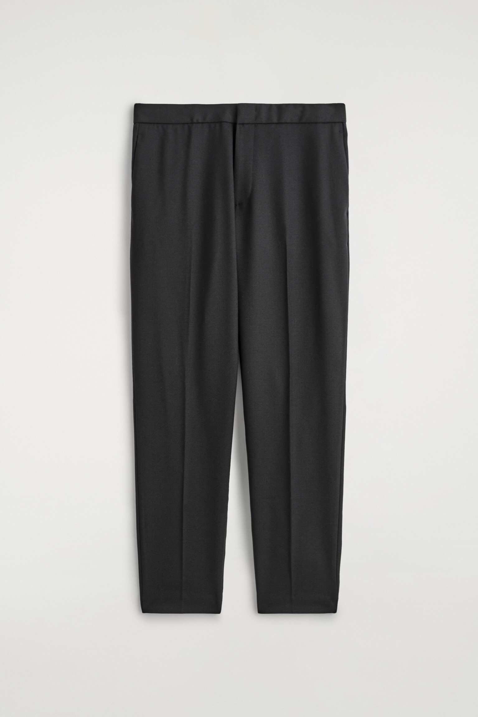 SCHMAL GESCHNITTENE WOLLHOSE - SCHWARZ/ANTHRAZIT - 2