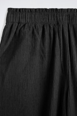 CRINKLED-JERSEY WIDE-LEG TROUSERS — BLACK 6
