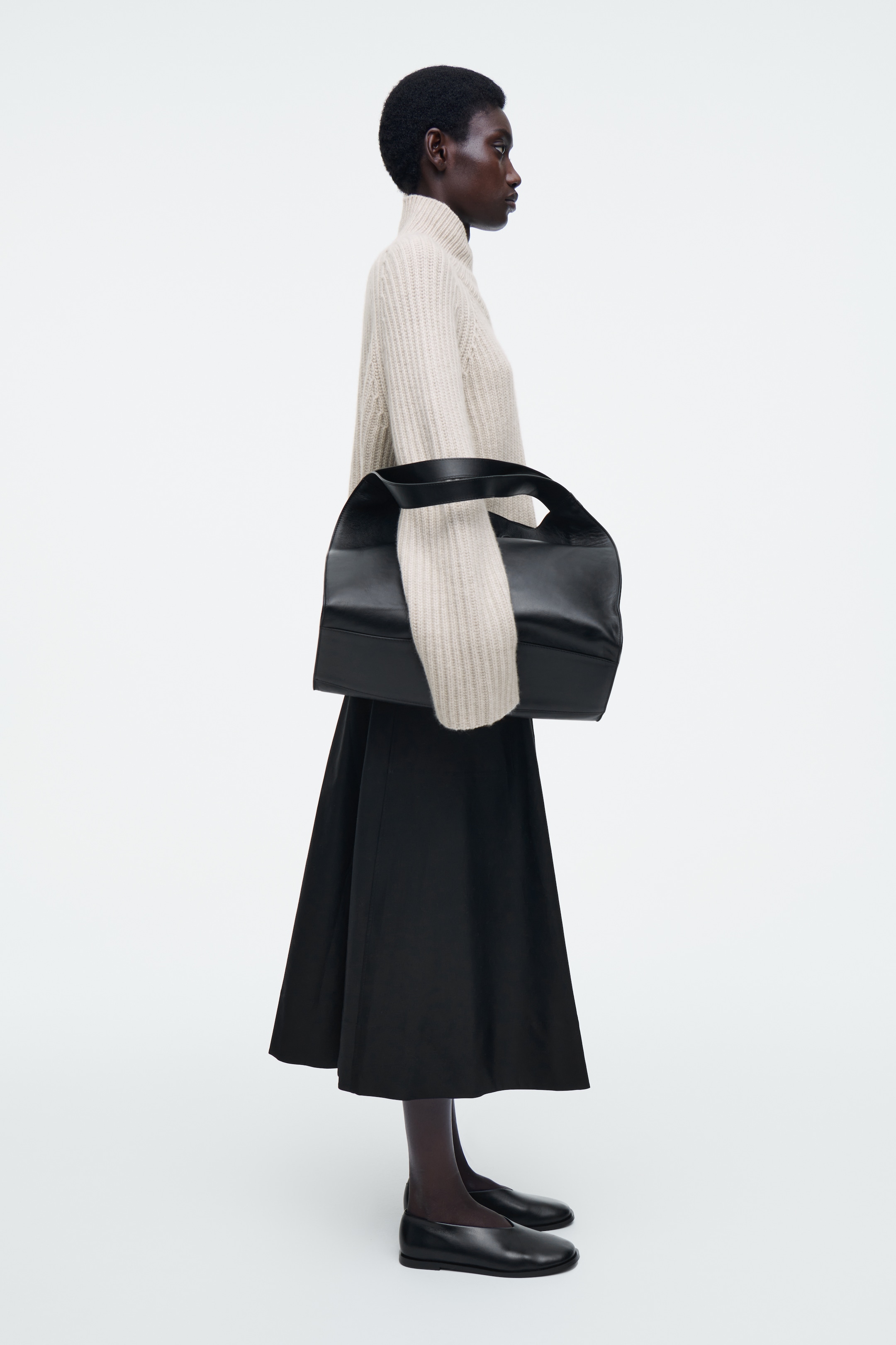 Agrandir l'image: BALLERINES PLATES CUIR - NOIR - FEMME | H&M FR 2