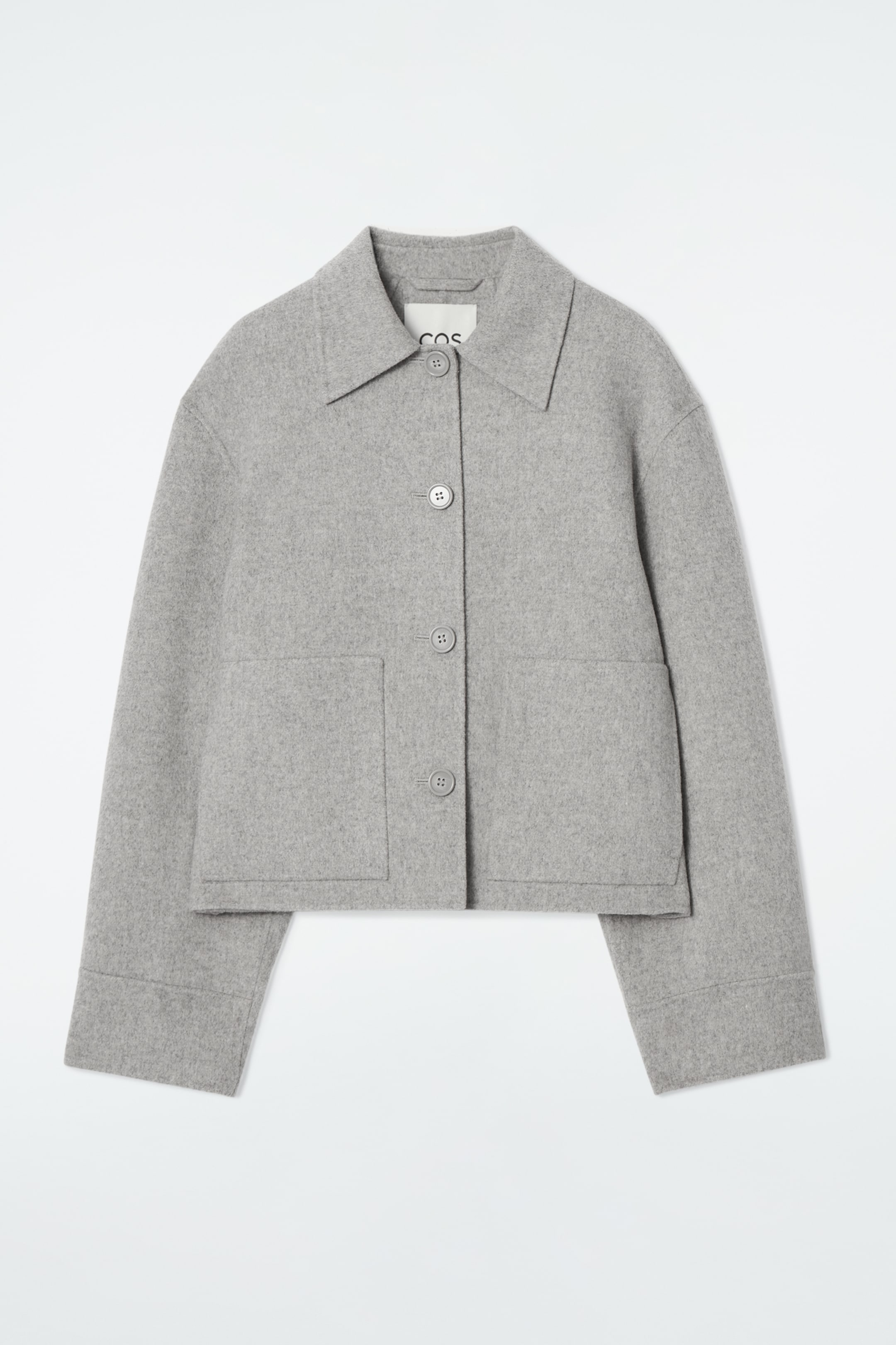 Größeres Bild ansehen: KASTENFÖRMIGE KURZJACKE AUS DOUBLEFACE-WOLLE - Hellgrau - Ladies | H&M DE 5