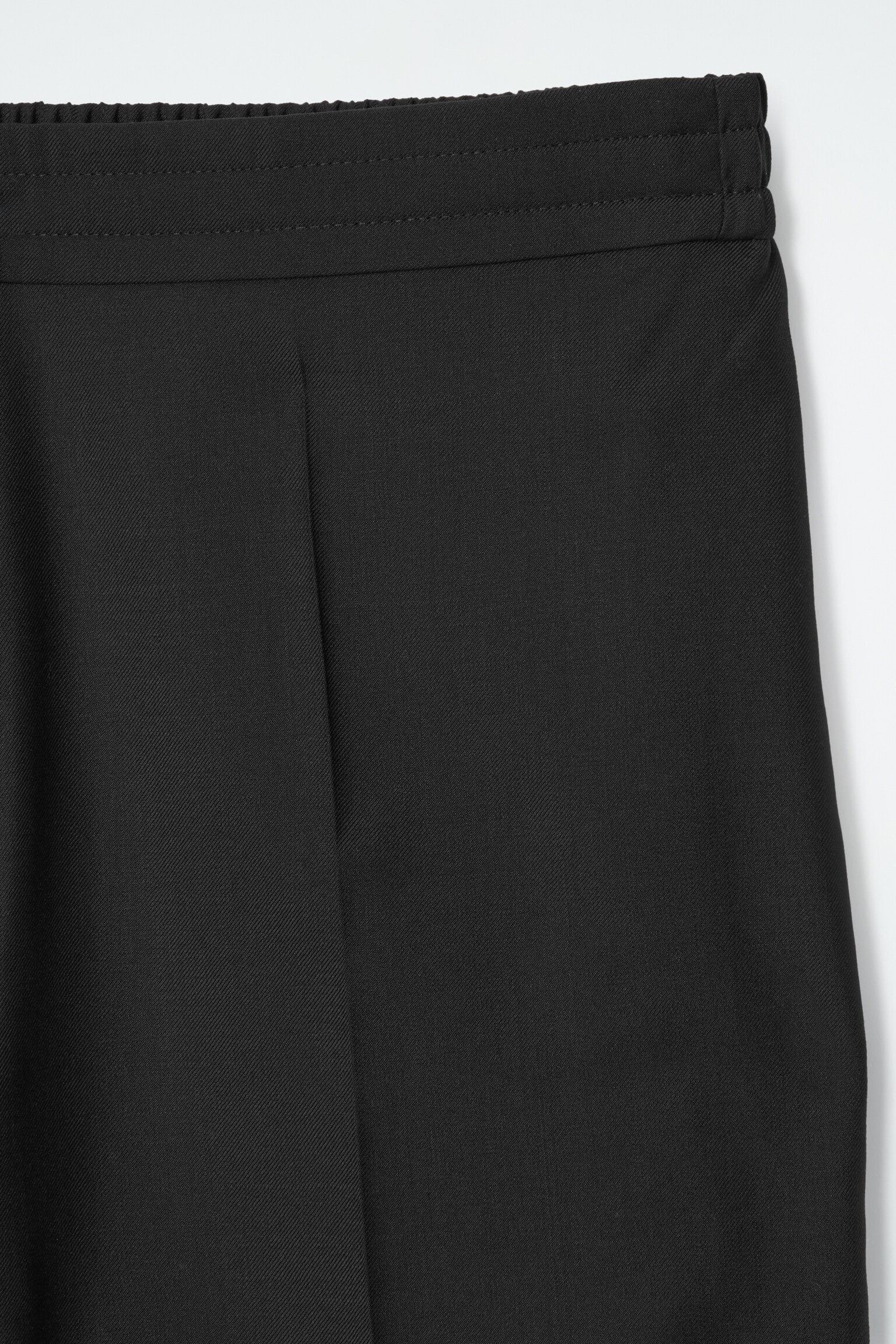 WOLLHOSE MIT GERADEM BEIN UND ELASTISCHEM BUND - SCHWARZ/DUNKLES KHAKI/NAVYBLAU - 2