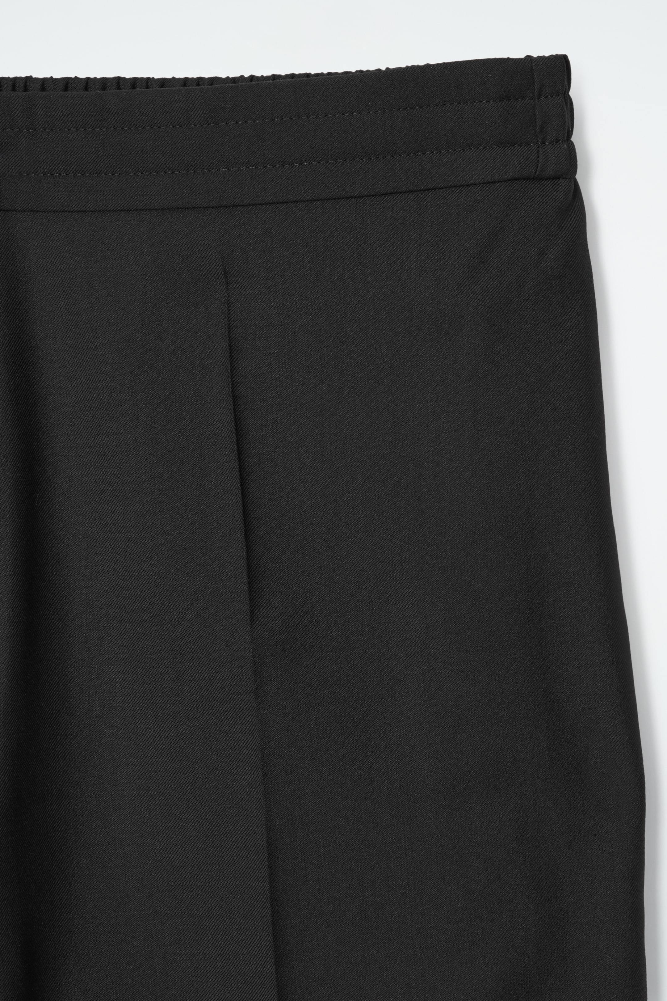 Ingrandisci l'immagine: REGULAR ELASTICATED WOOL STRAIGHT-LEG TROUSERS - BLACK - DONNA | H&M CH 2