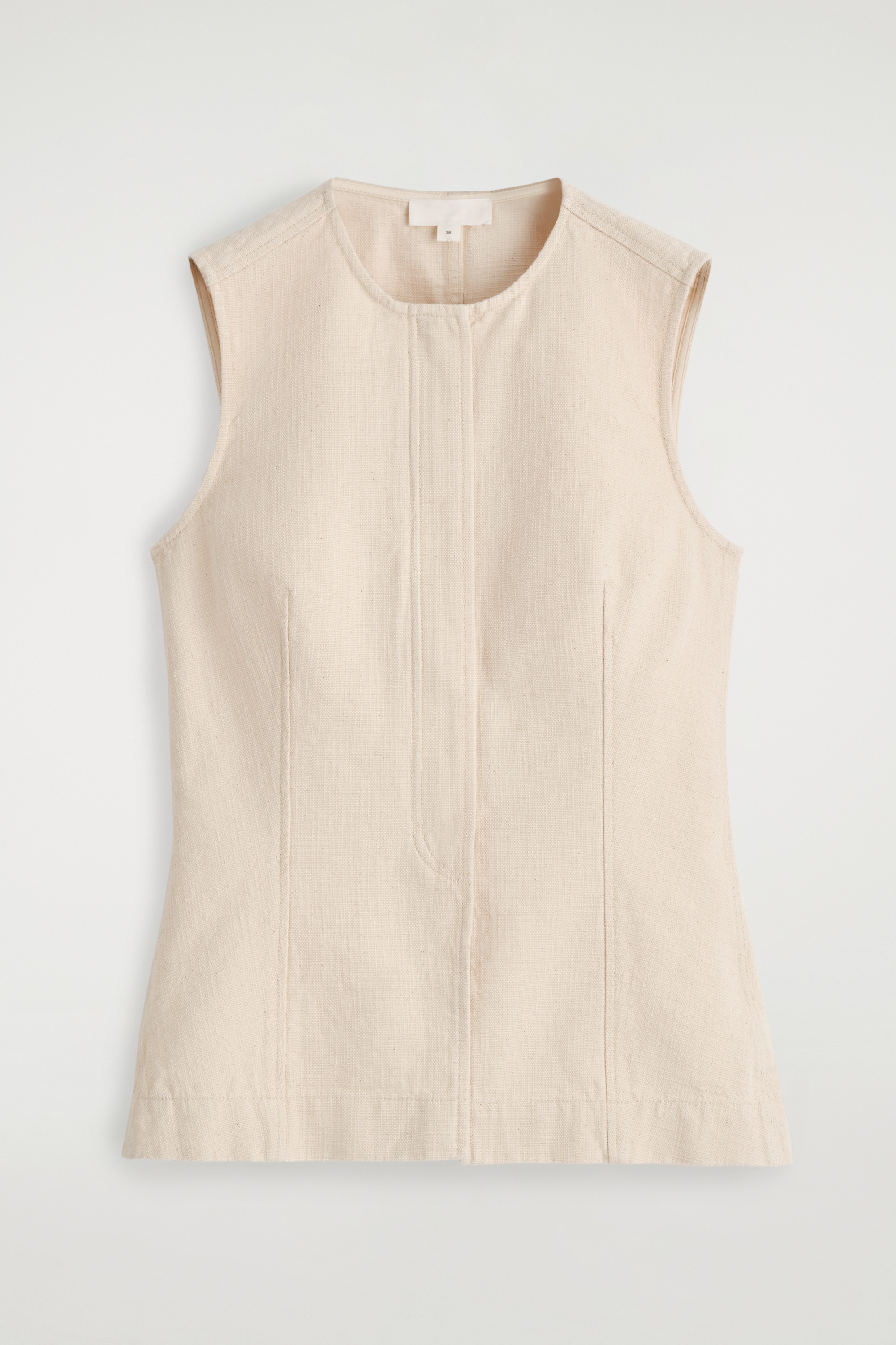 MOUWLOZE DENIM TOP - OFFWHITE/ONBEWERKT INDIGO