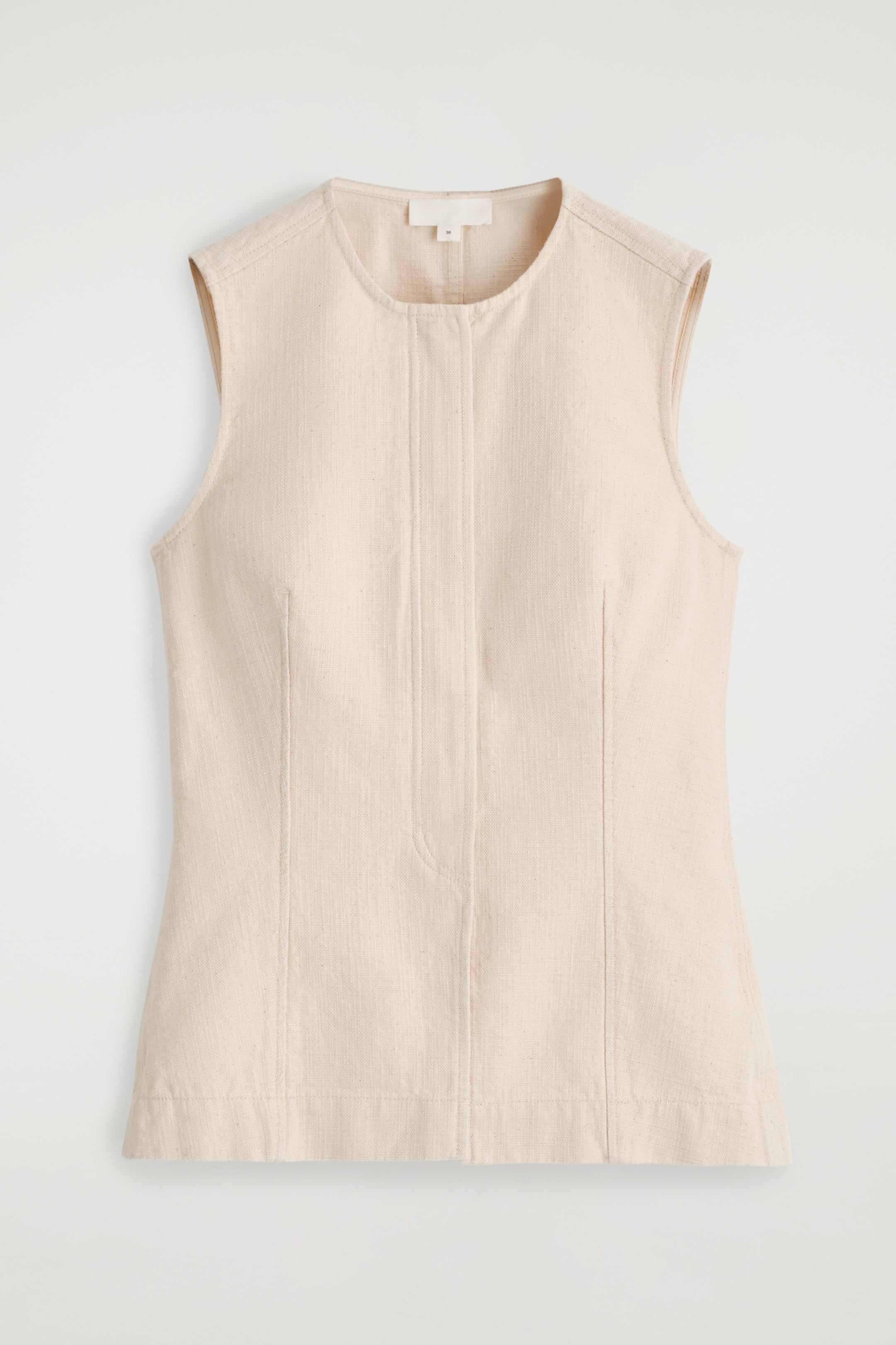 Ingrandisci l'immagine: SLEEVELESS DENIM TOP - OFF-WHITE - DONNA | H&M CH 6