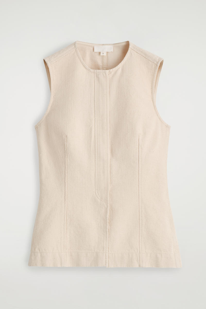 Sleeveless Denim Top