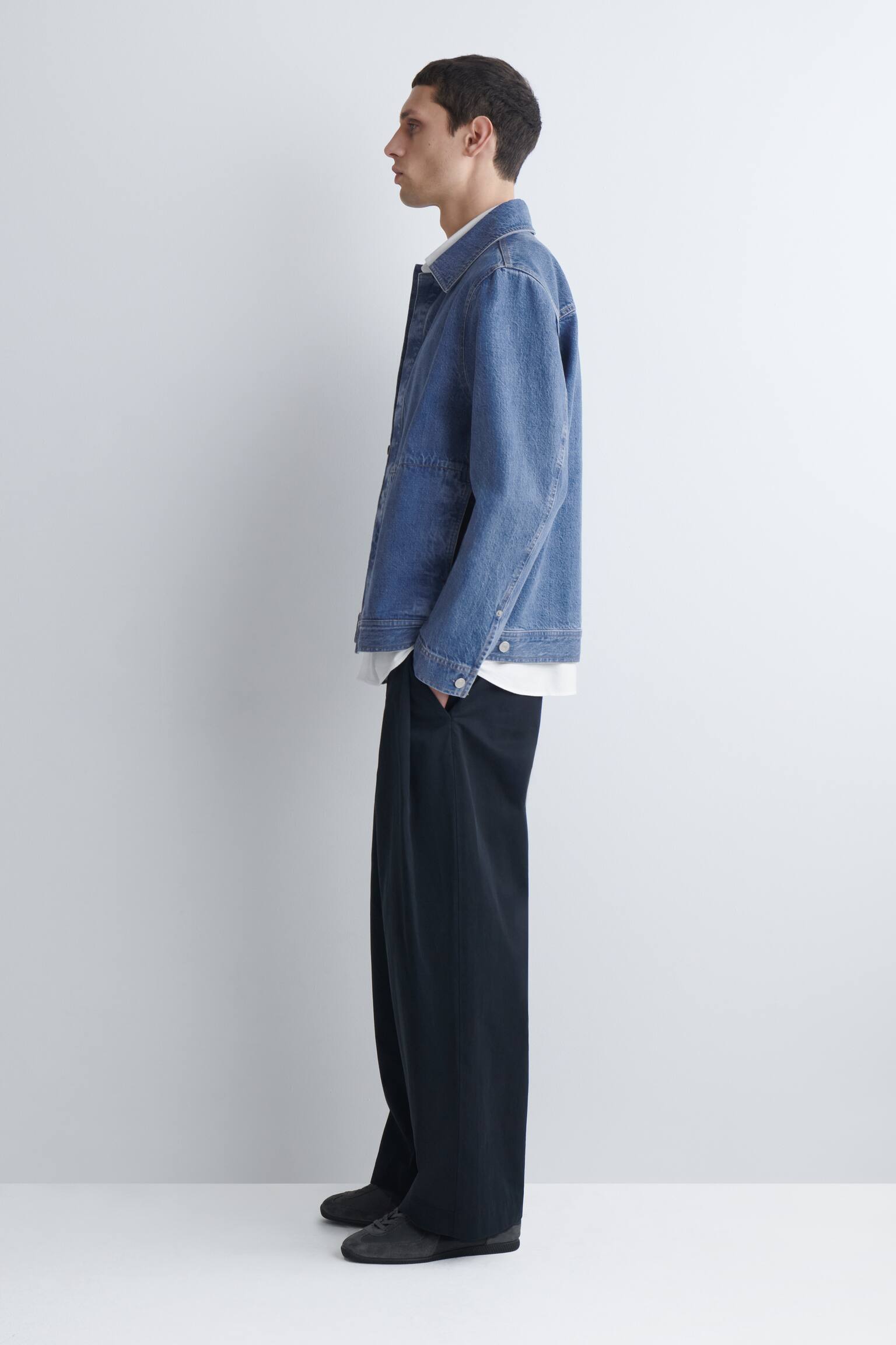 MINIMAL DENIM JACKET - BLUE - 7