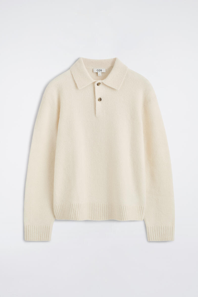 Brushed-Wool Polo Shirt