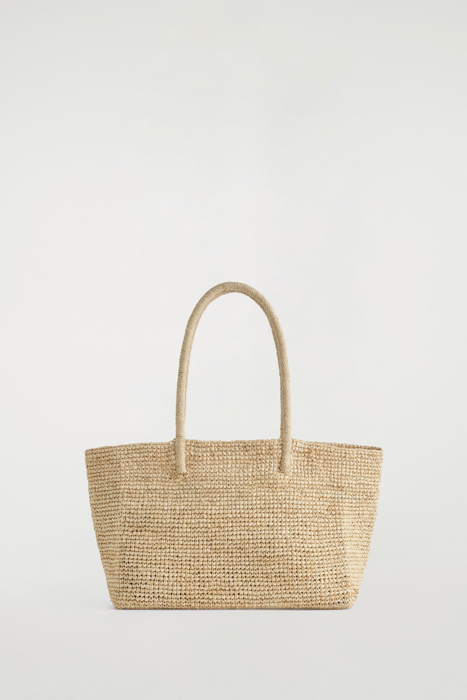 HAND-WOVEN TOTE BAG - RAFFIA - BEIGE - 2