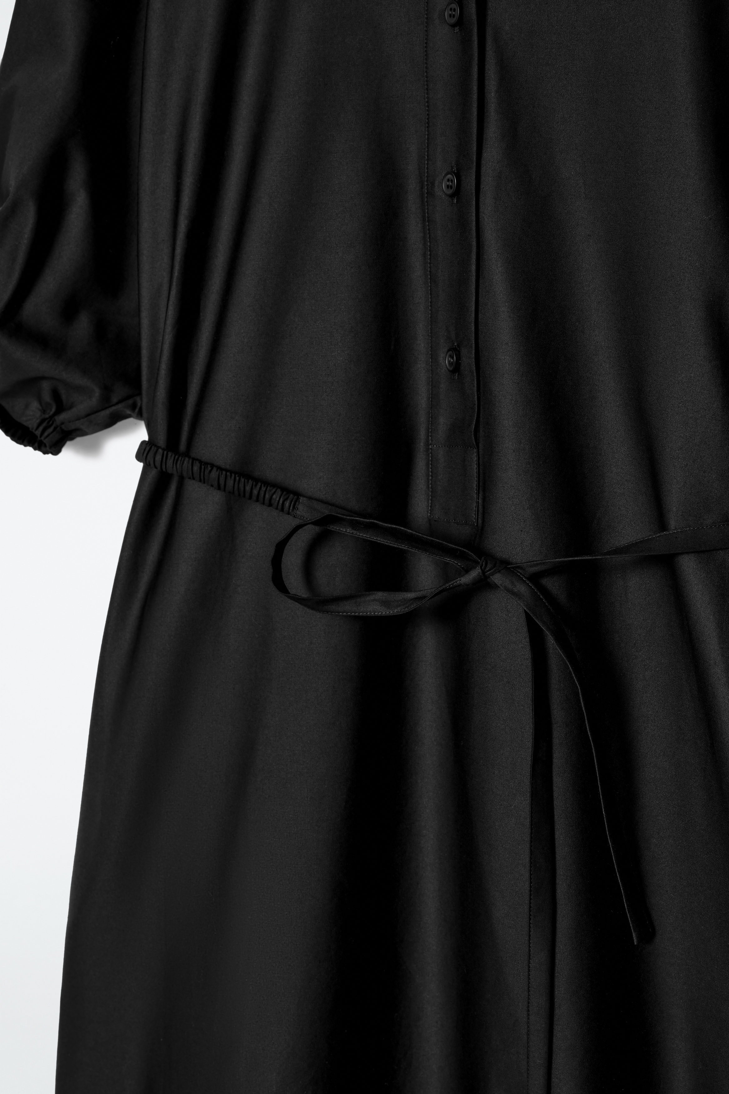 cos black shirt dress DRAPED MINI T-SHIRT DRESS