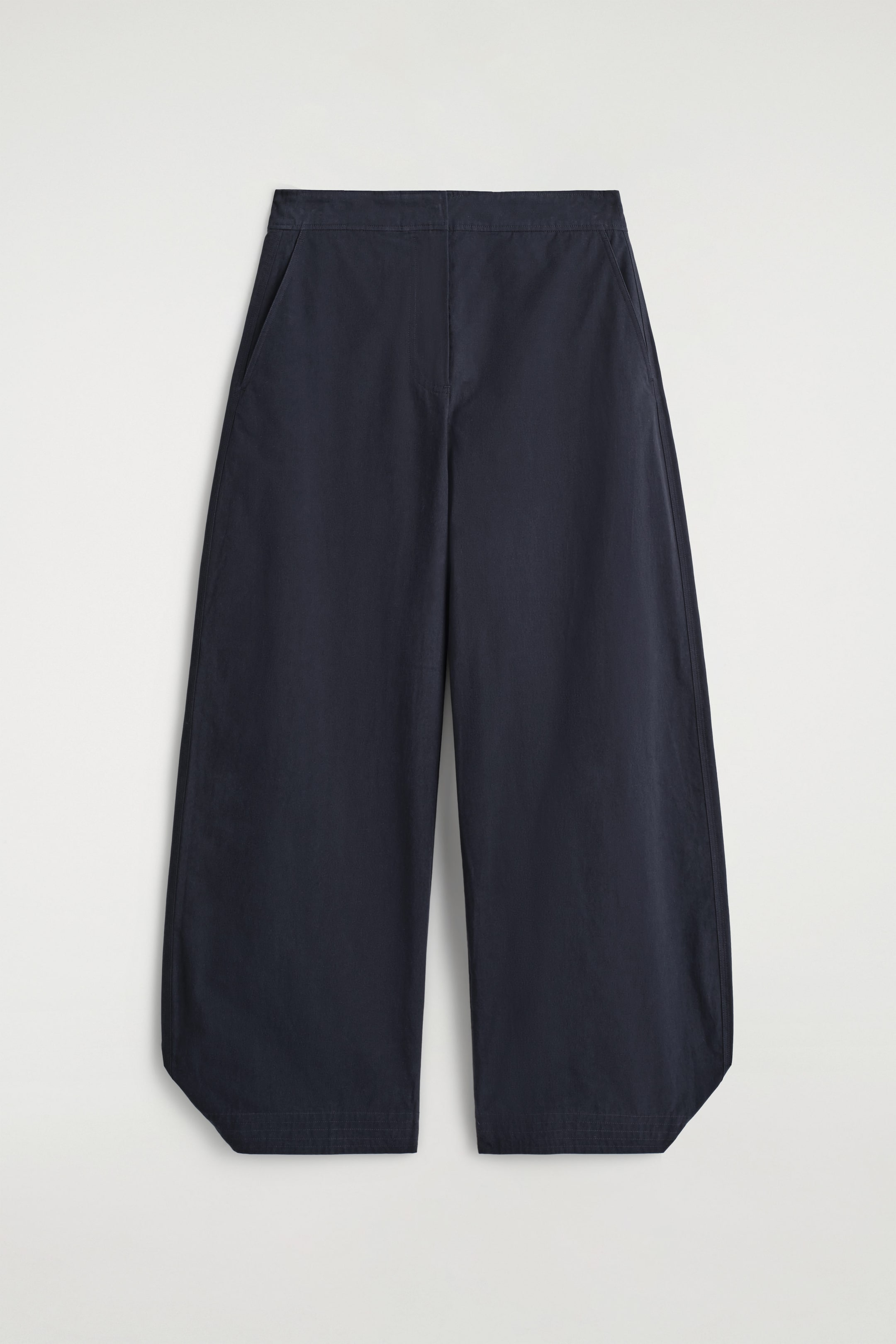 PANTALONI BARREL IN COTONE PIMA