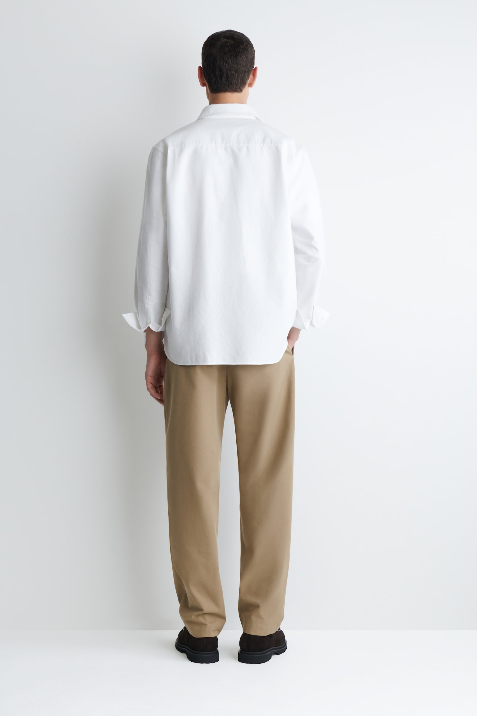 COTTON OXFORD SHIRT - WHITE/BEIGE / WHITE / STRIPED - 6