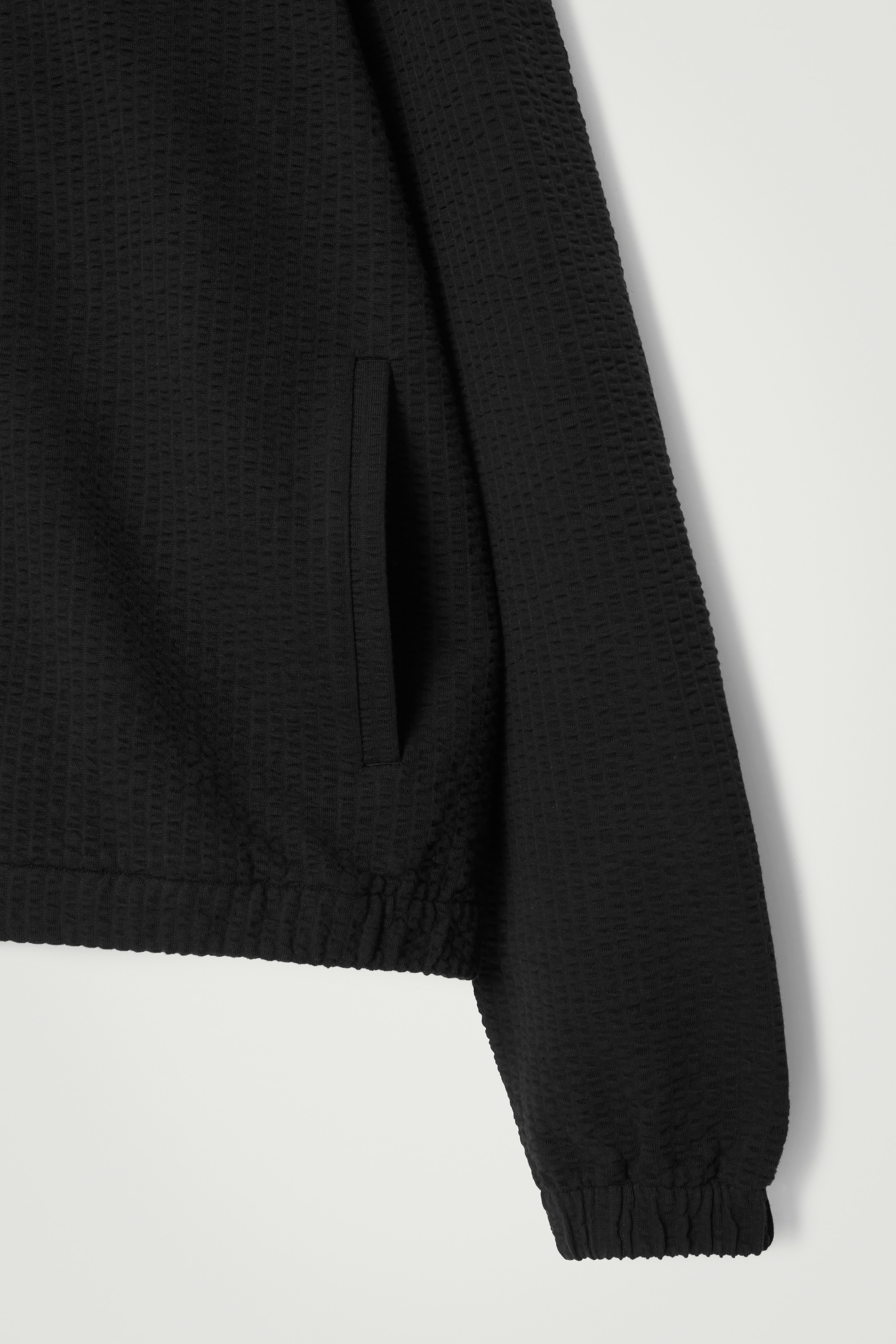 Zobacz większy obraz: BLUZA Z KAPTUREM Z PRĄŻKOWANEGO DŻERSEJU - CZARNY - ON | H&M PL 2
