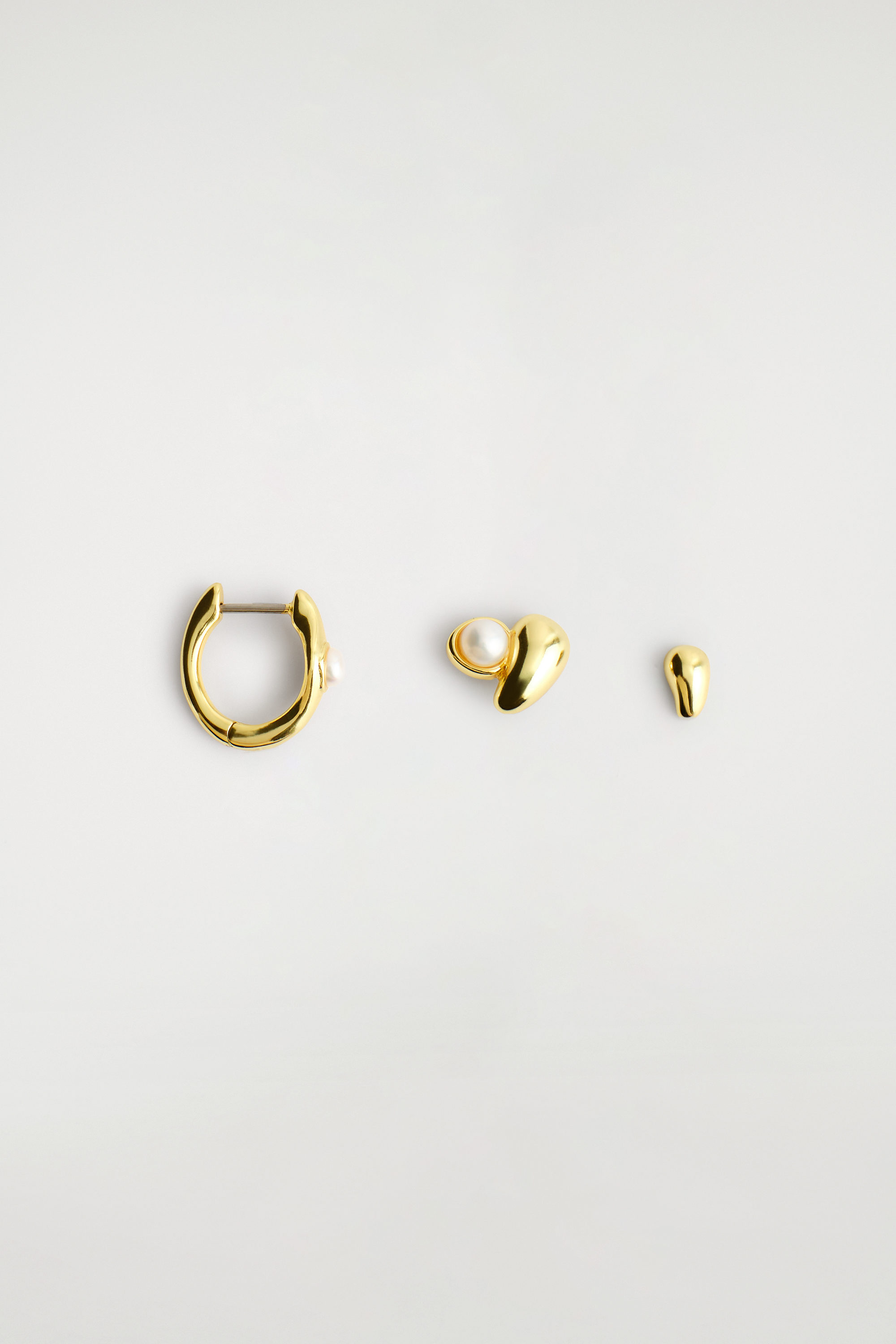 3-pack Mismatched Teardrop Earrings