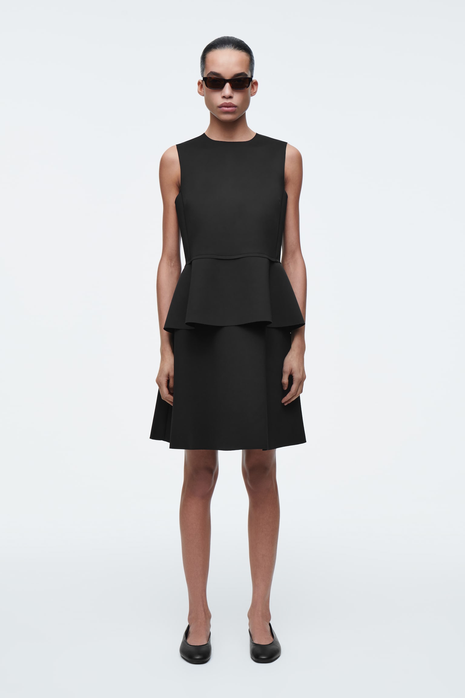 A-LINE SCUBA MINI SKIRT - BLACK