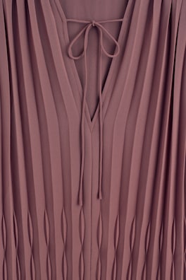 TIE-FRONT PLEATED GEORGETTE BLOUSE — RUST 6