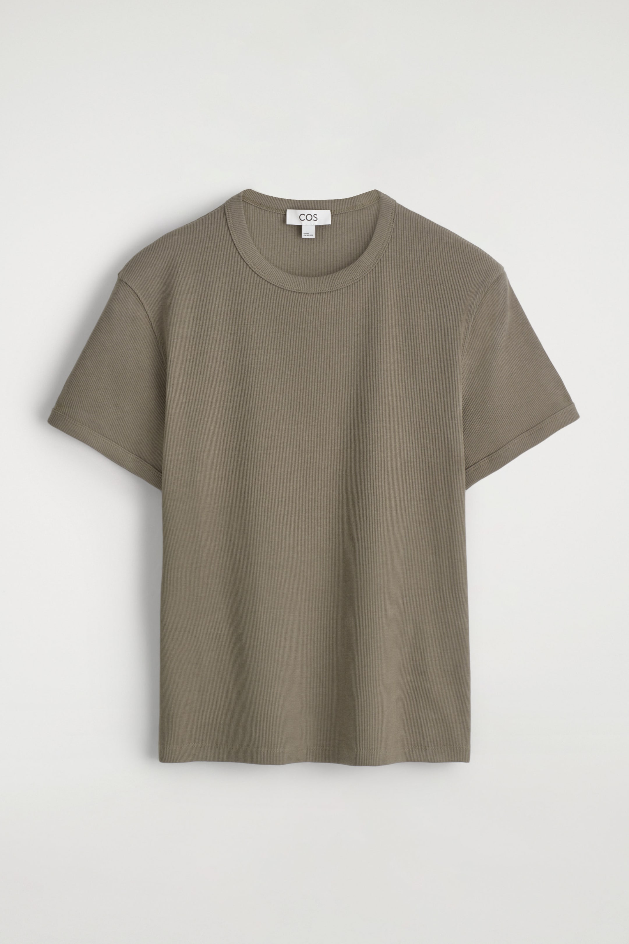 SLIM RIBBED COTTON T-SHIRT
