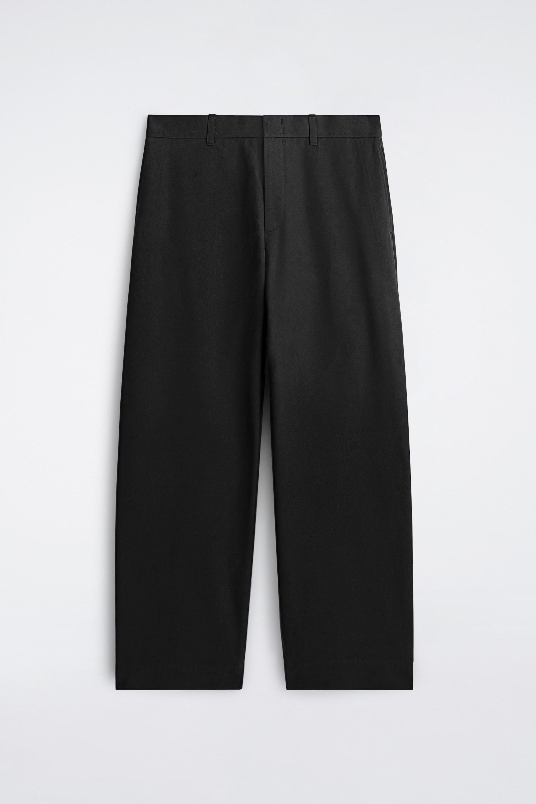 COTTON WIDE-LEG CHINOS