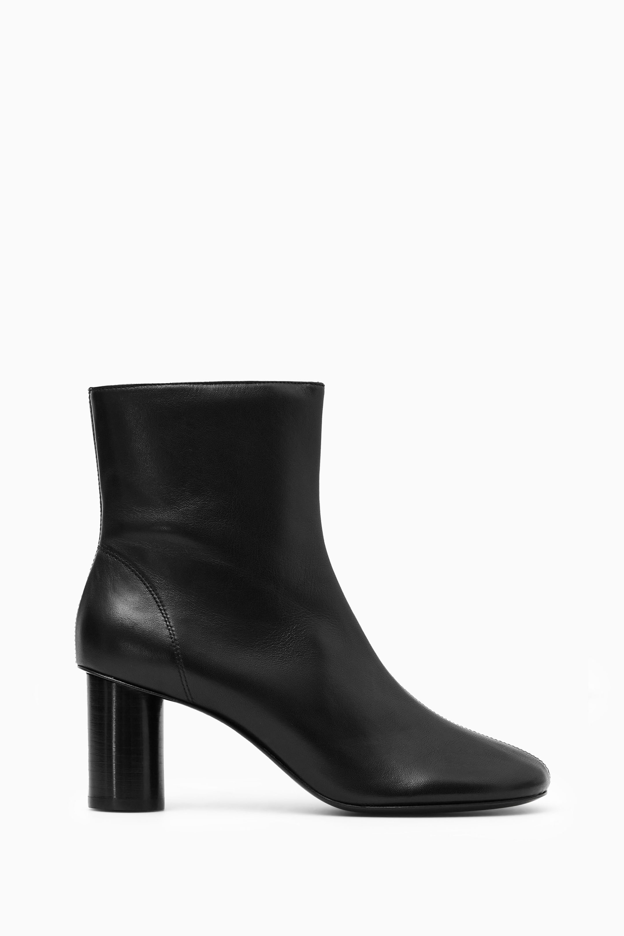 CYLINDERHEEL LEATHER SOCK BOOTS