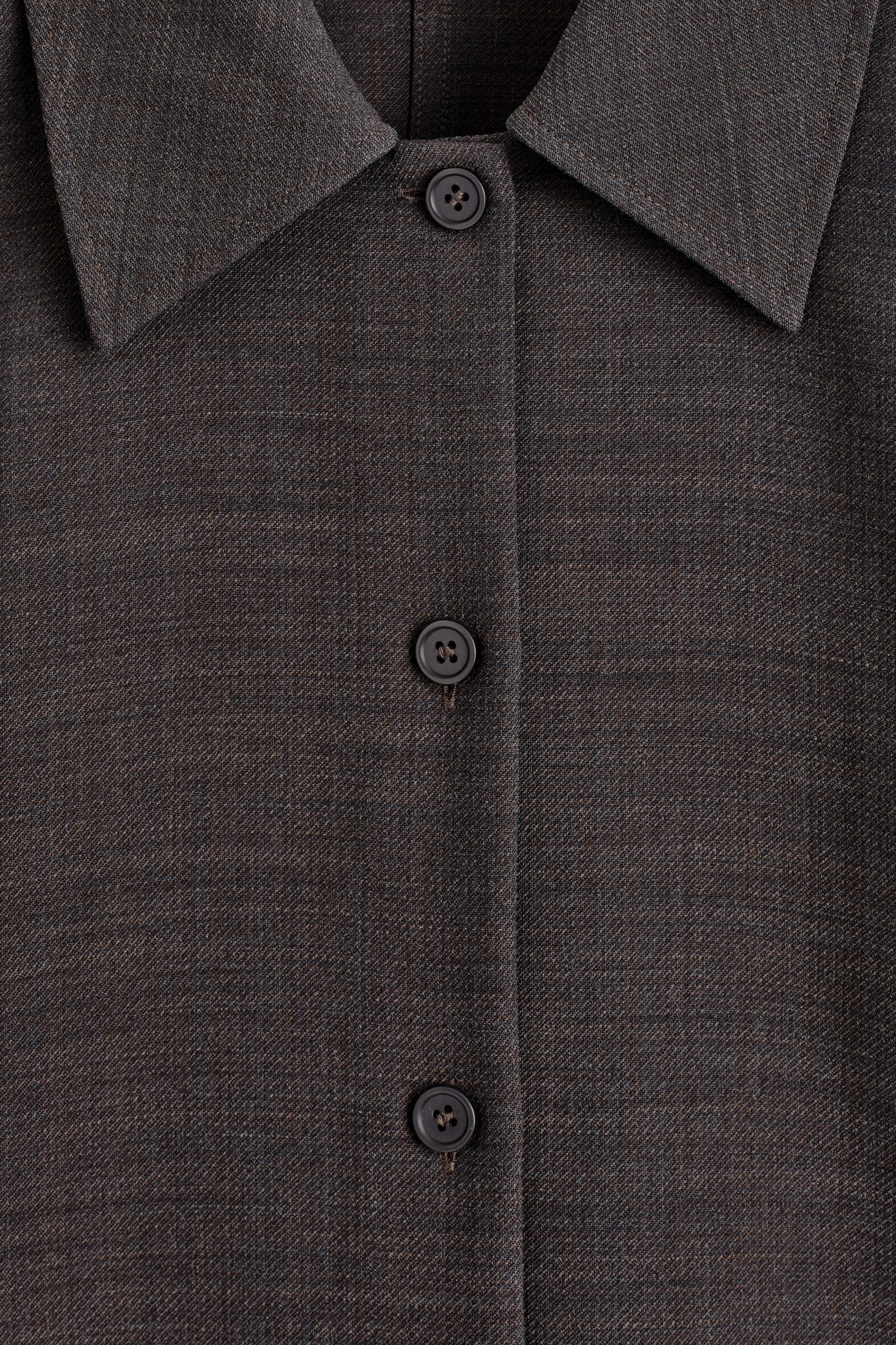 CHEMISE À SILHOUETTE ARRONDIE EN LAINE MÉLANGÉE