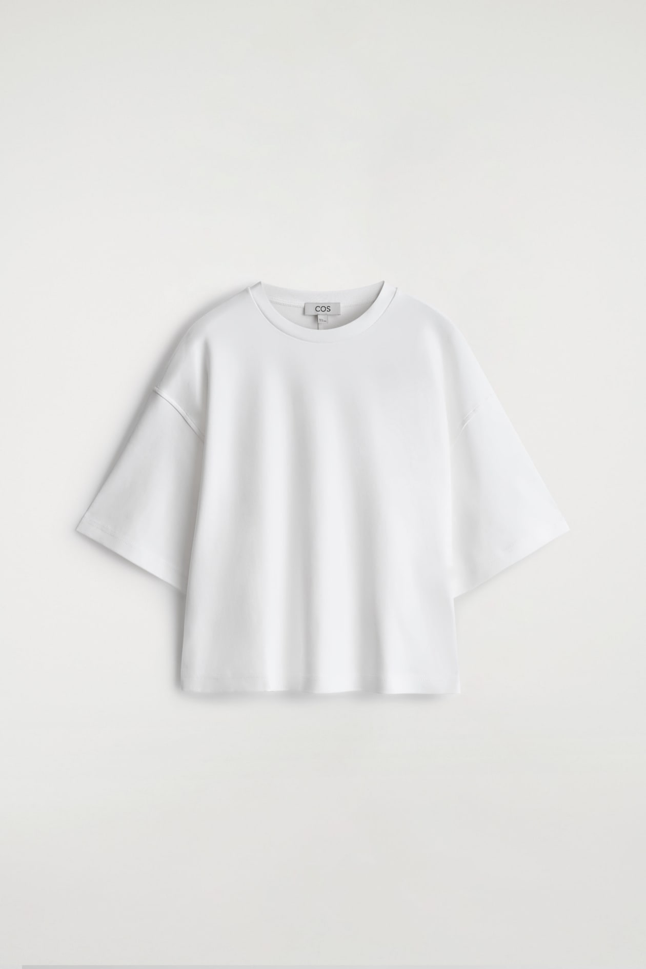 OVERSIZED BOXY COTTON T-SHIRT — WHITE