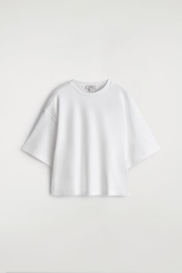OVERSIZED BOXY COTTON T-SHIRT — WHITE 7