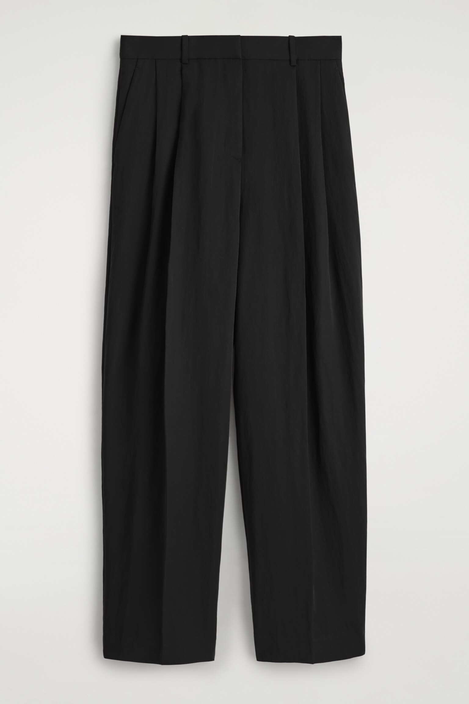 RELAXED FLUID WIDE-LEG TROUSERS - BLACK/BURGUNDY/LIGHT PINK - 2