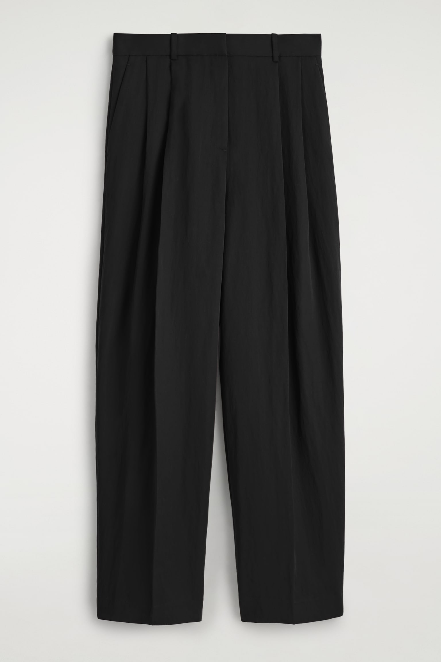 LOCKERE, FLIESSENDE HOSE MIT WEITEM BEIN - SCHWARZ - 2