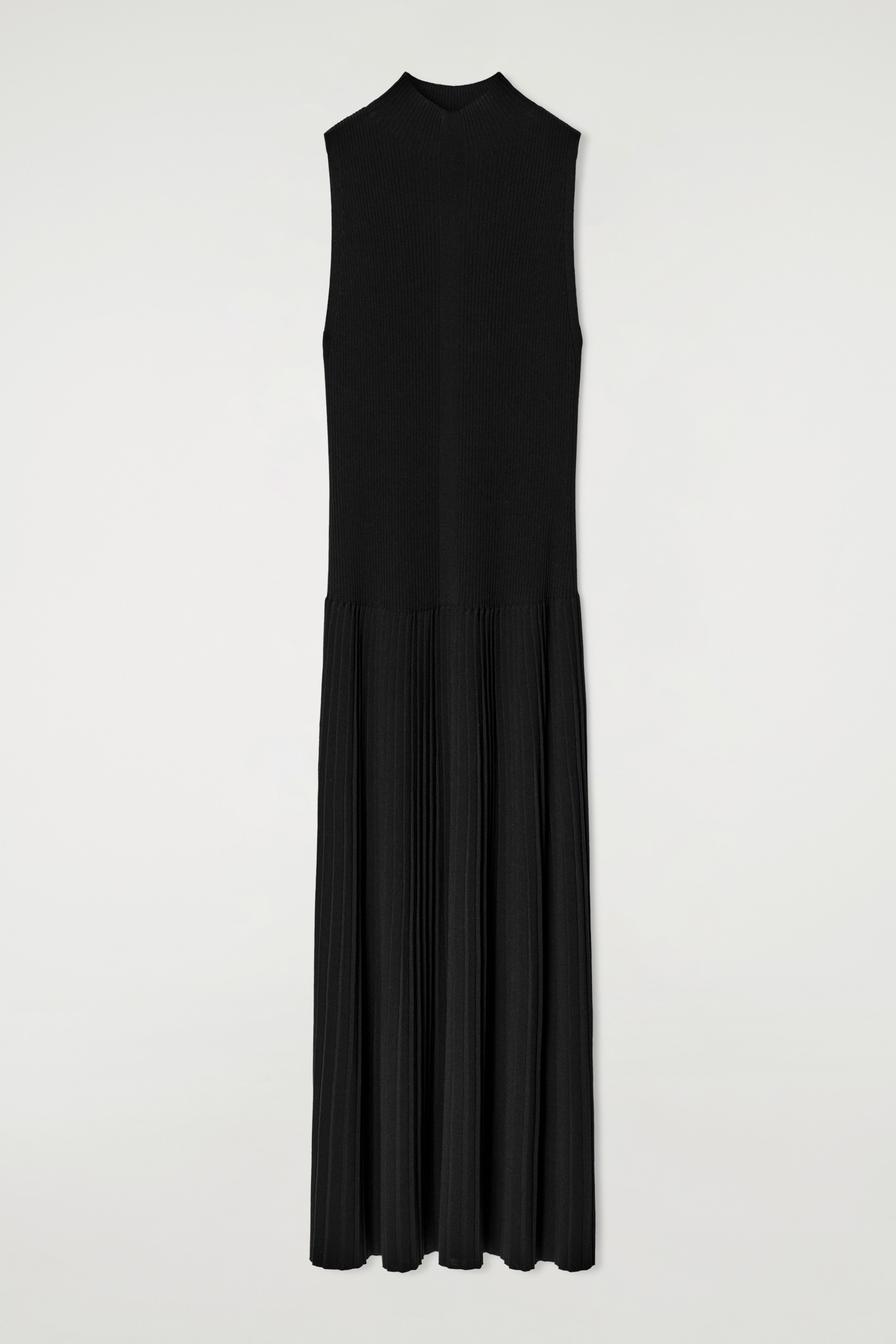 View larger image: PLEATED HIGH-NECK MAXI DRESS - BLACK - Ladies | H&M GB 6