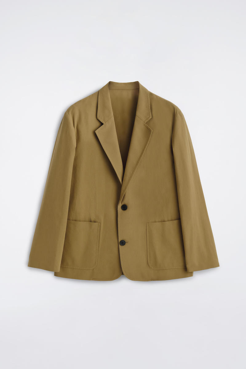 Unstructured Cotton Blazer