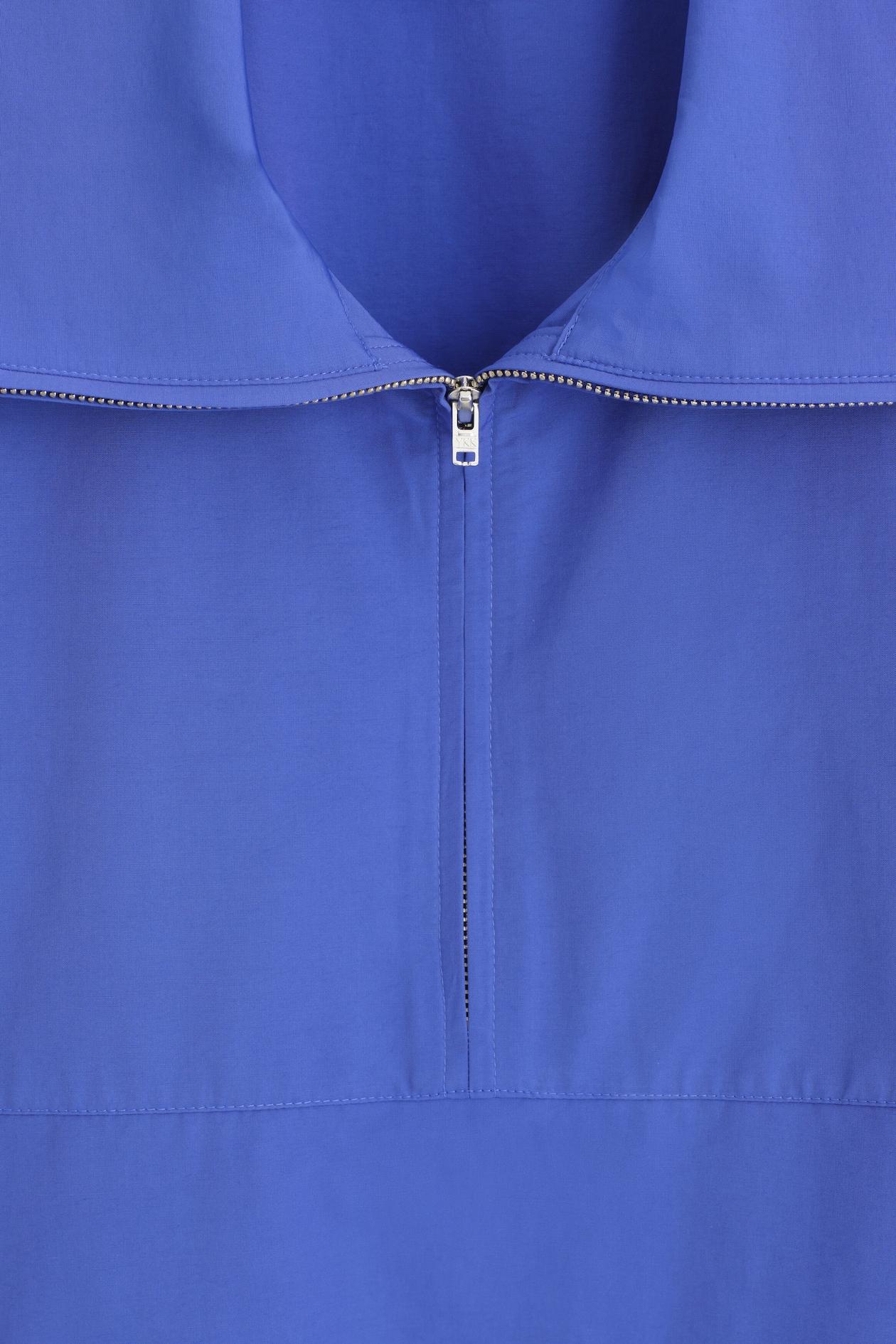 ZIP-UP BLOUSON SHIRT — BLUE
