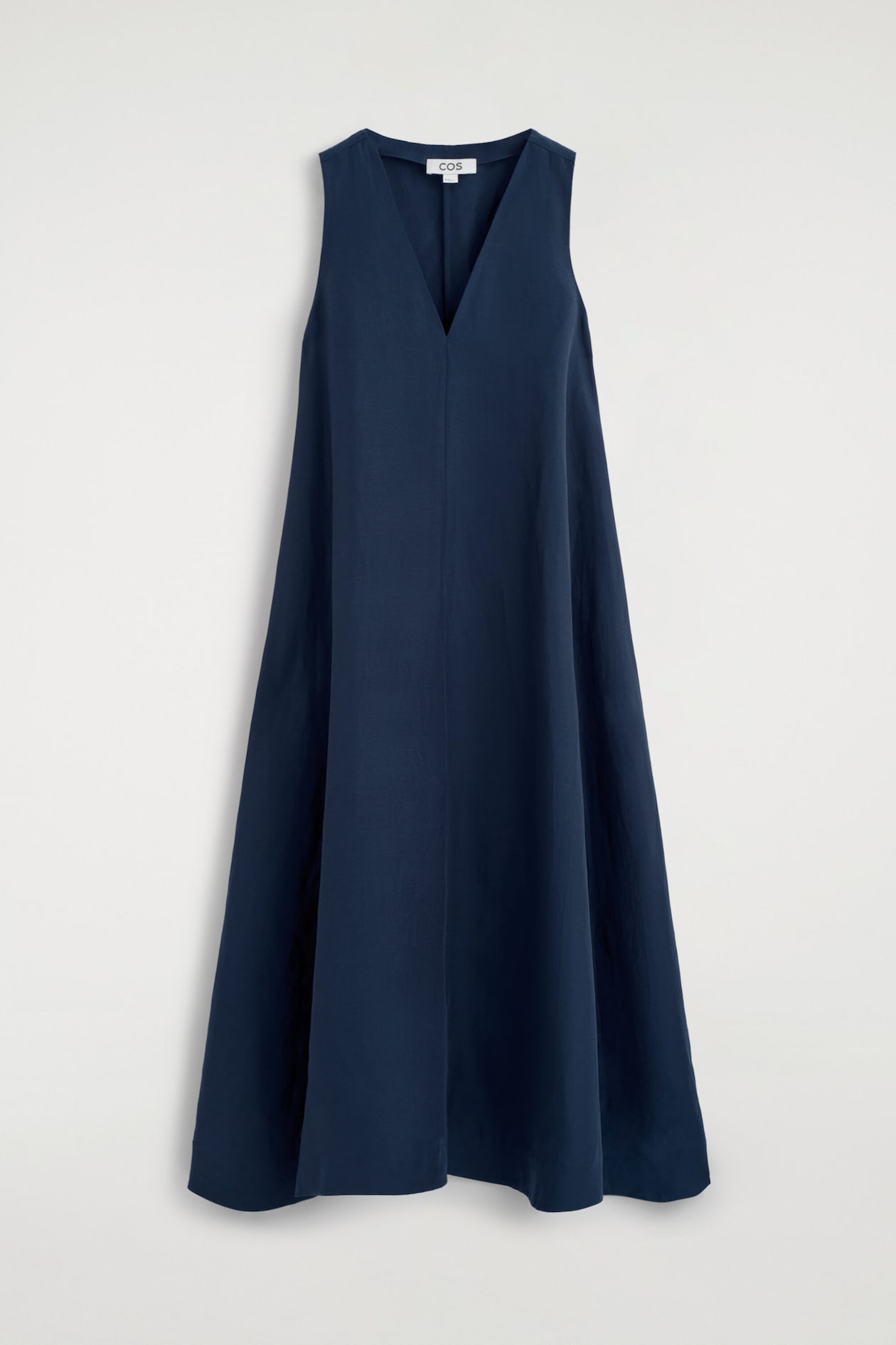 cos a line linen maxi dress A-LINE LINEN-BLEND MAXI DRESS - APRICOT
